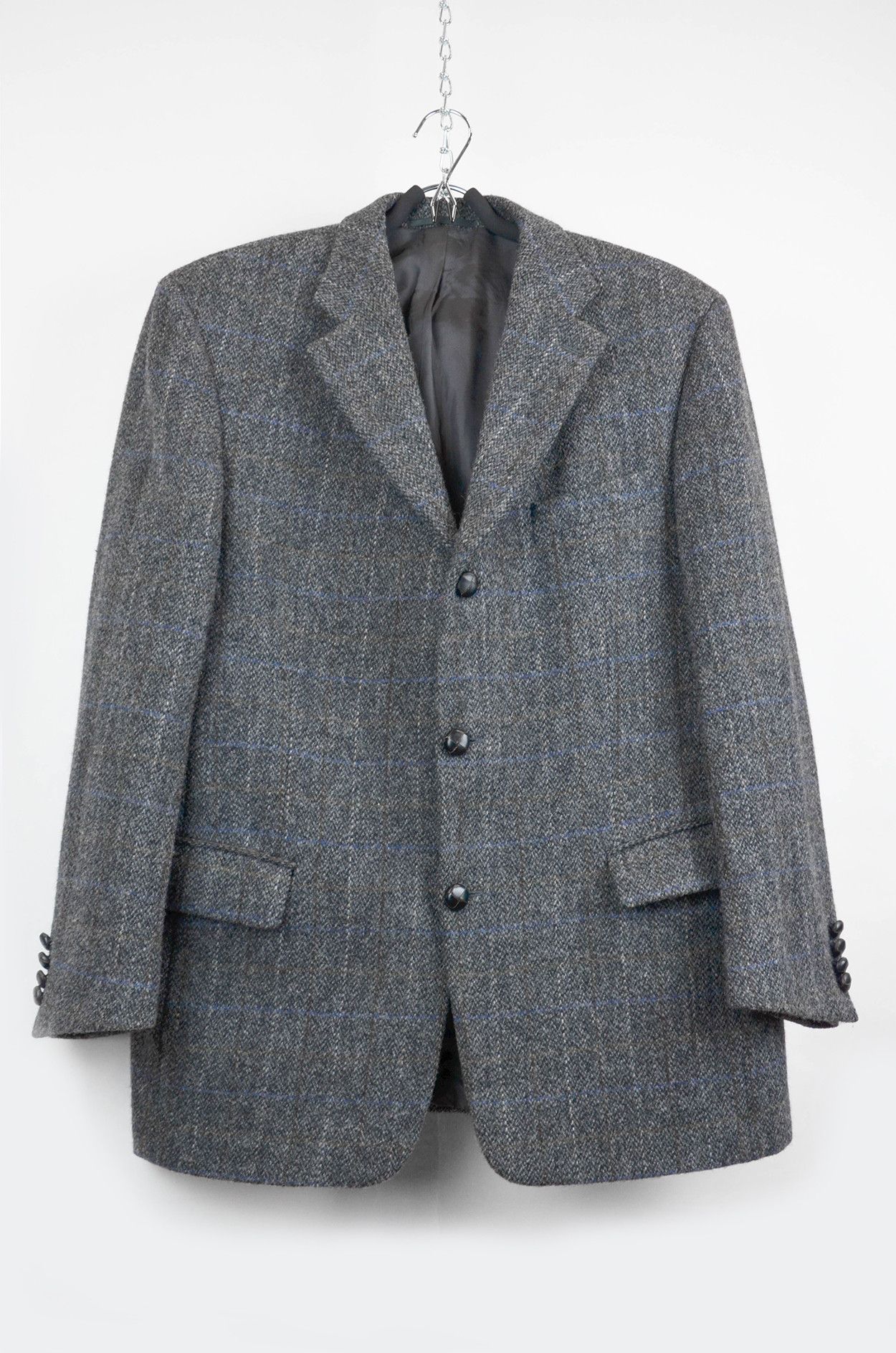 Harris Tweed Harris Tweed Wool Checked Blazer – Grey/Blue – Size 50 Size 50R - 1 Thumbnail