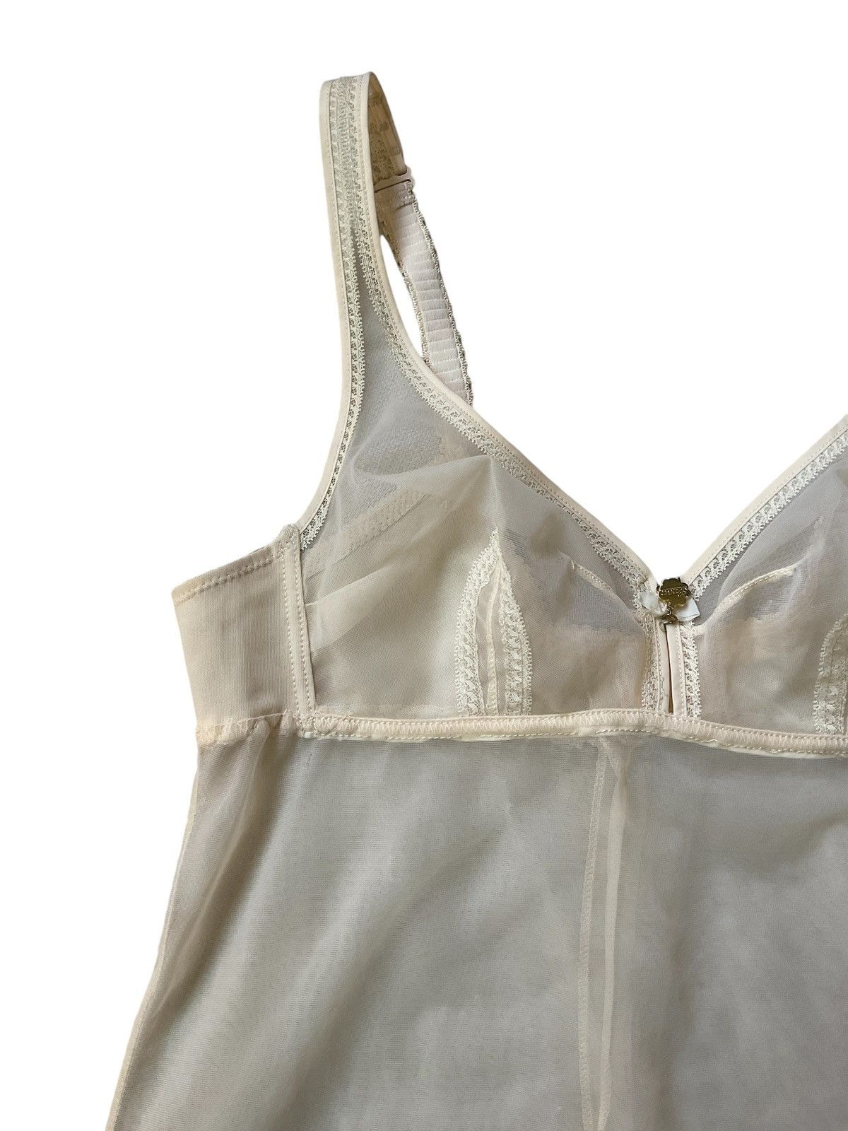 Vintage French silk mesh slip Size XS / US 0-2 / IT 36-38 - 1 Thumbnail