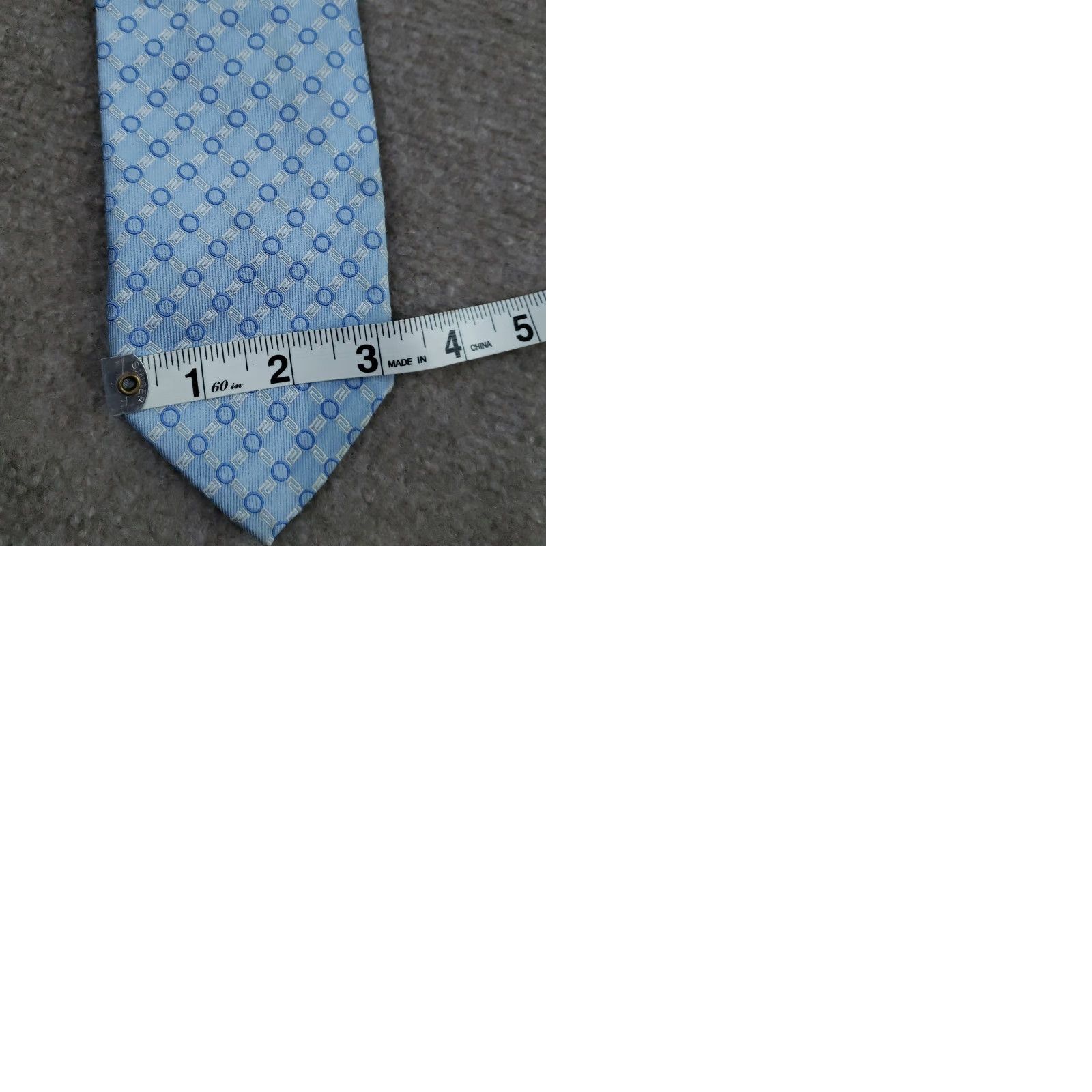 Versace Versace Tie Mens Blue Geometric Woven 100% Silk Designer Necktie Made Italy Z Size ONE SIZE - 9 Thumbnail