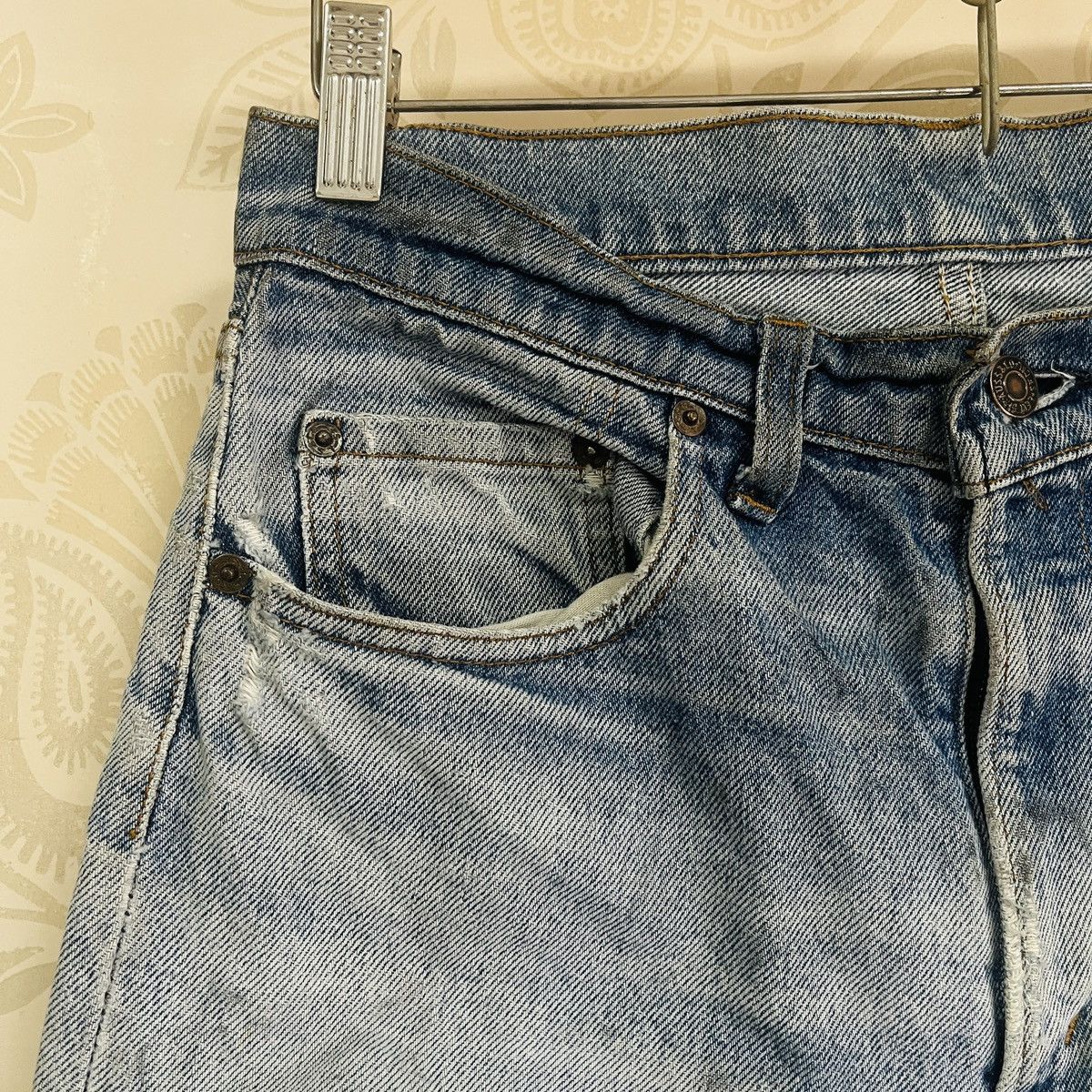 Levi's Grails Levis 501 Button 650 Distressed Ripped Denim USA Size US 30 / EU 46 - 6 Thumbnail