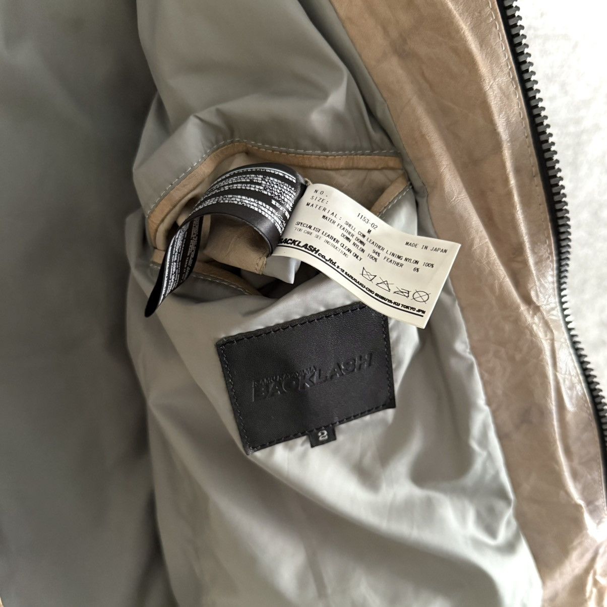 Isamu Katayama Backlash Isamu Katayama BACKLASH Cow Leather Riri Zip Down Jacket Size US M / EU 48-50 / 2 - 6 Thumbnail