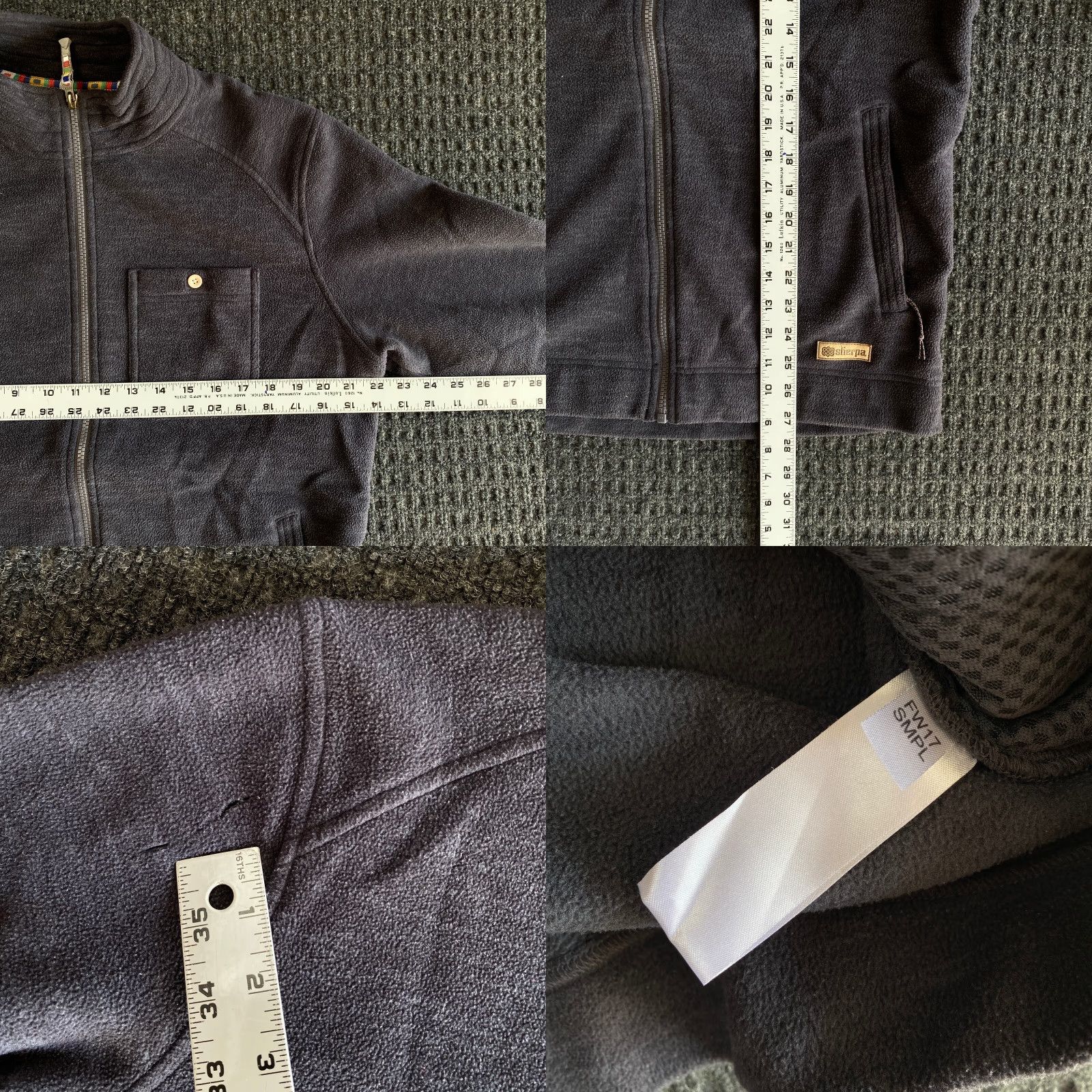 Vintage Sherpa Adventure Gear Men Sweater Zip Up Fleece Navy Blue L Mock Neck Full Zip Casual Knit Pullover Vintage: No Size US L / EU 52-54 / 3 - 8 Thumbnail