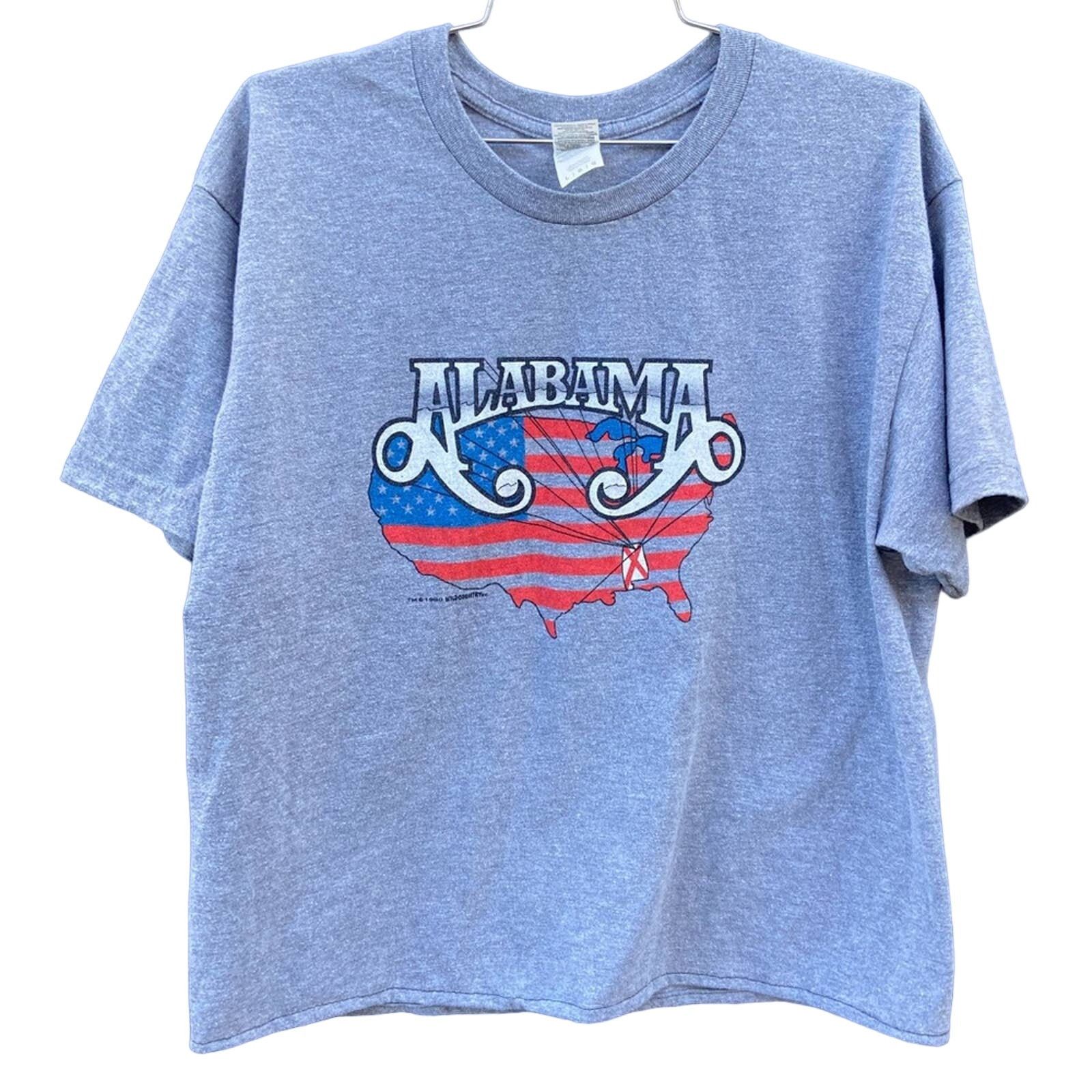 Gildan Alabama 1980 Tour Cropped T Shirt Size US L / EU 52-54 / 3 - 1 Thumbnail