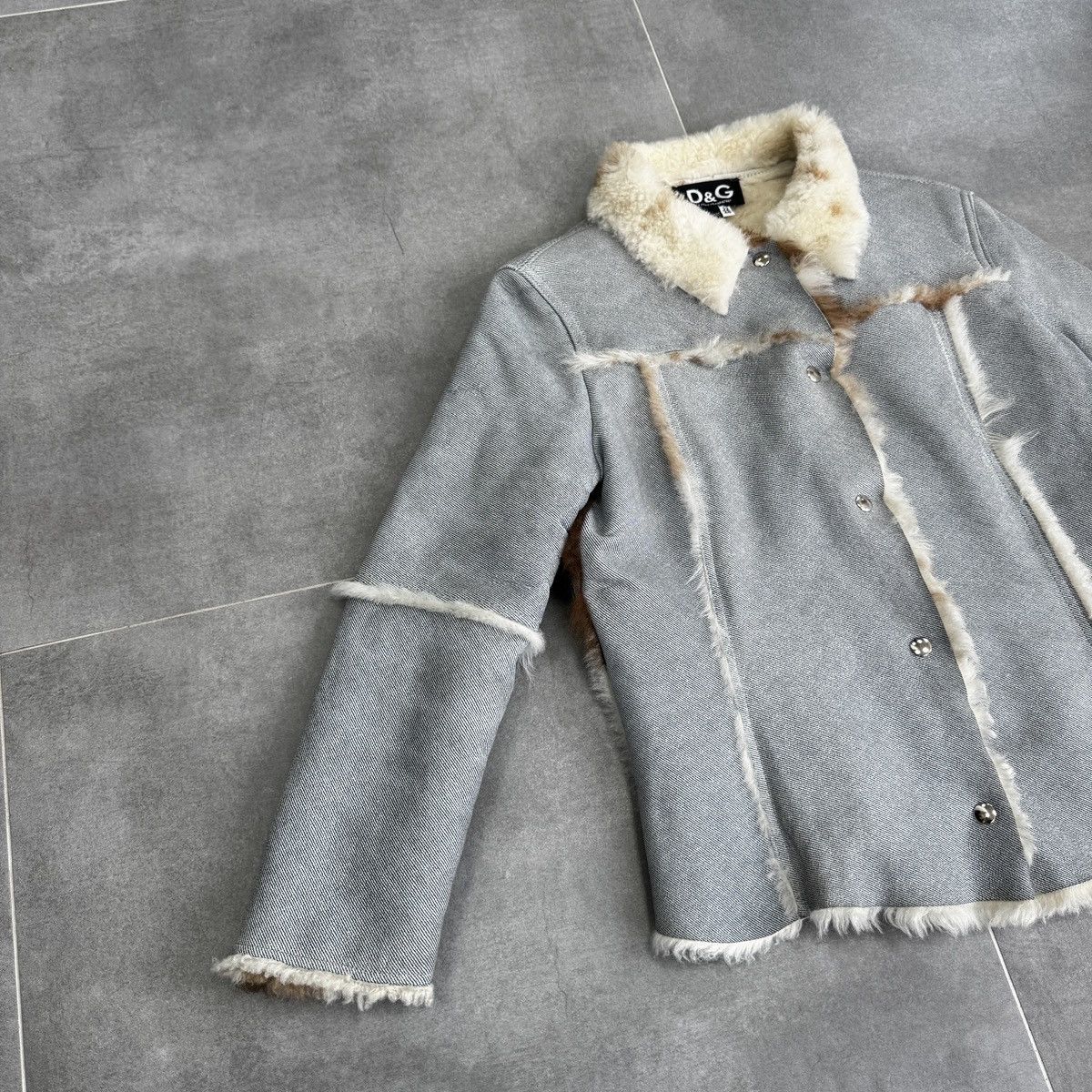 Dolce & Gabbana Dolce & Gabbana Shearling Sheepskin Leather Jacket Fur Trim Size S / US 4 / IT 40 - 5 Thumbnail