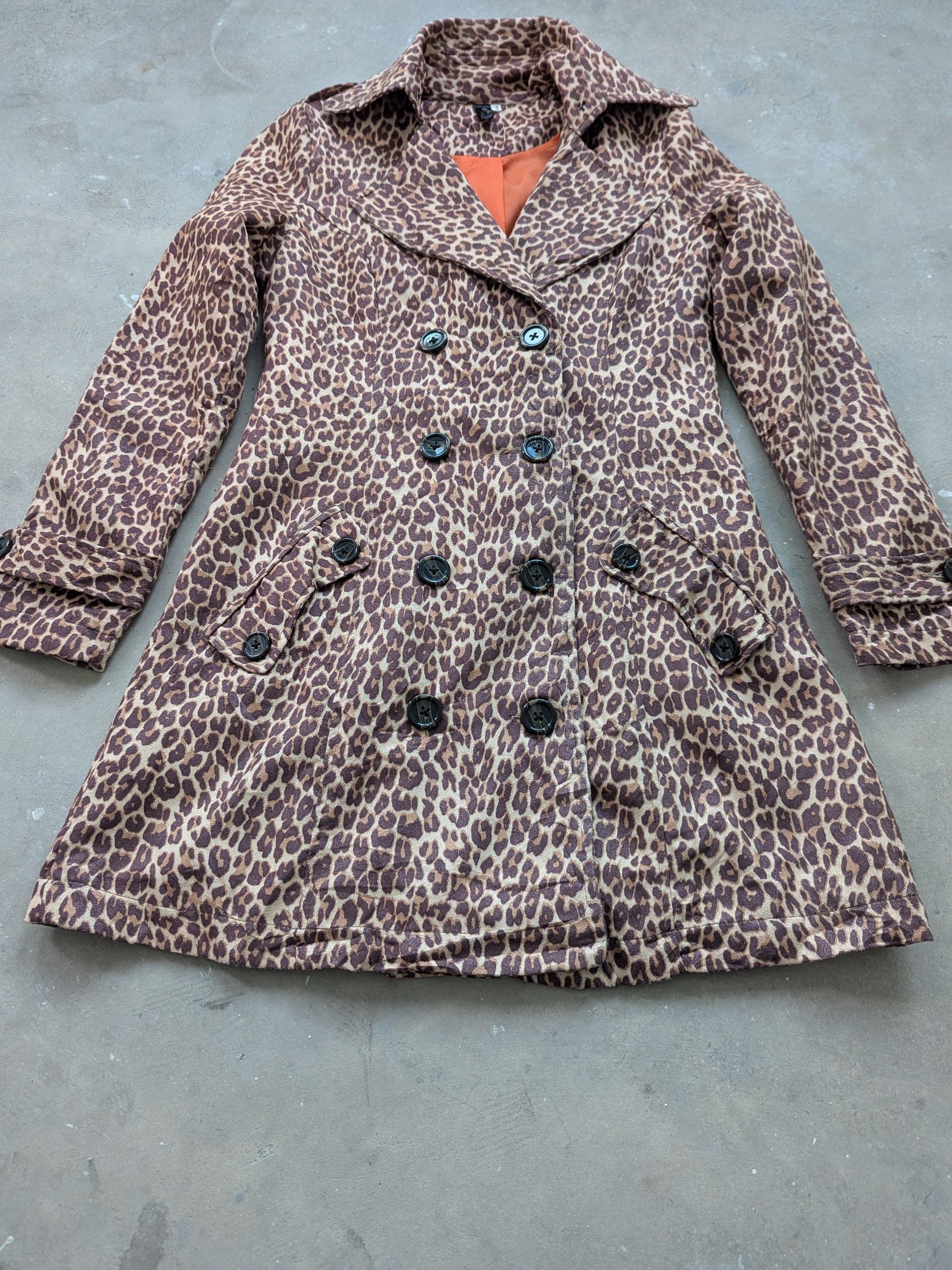 Japanese Brand × Le Grande Bleu (L.G.B.) × Vintage Vintage Leopard Patterned Trench Coat by Bad Girl Size S / US 4 / IT 40 - 7 Thumbnail