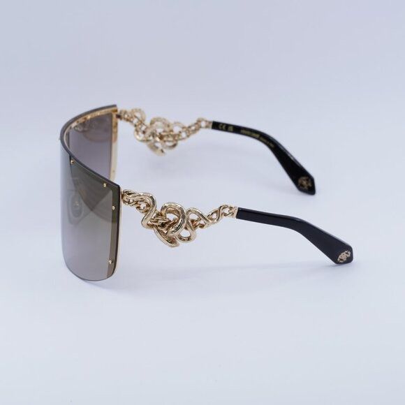 Roberto Cavalli Roberto Cavalli SRC015M 300G Sunglasses Gold Shield Frame Size ONE SIZE - 11 Thumbnail