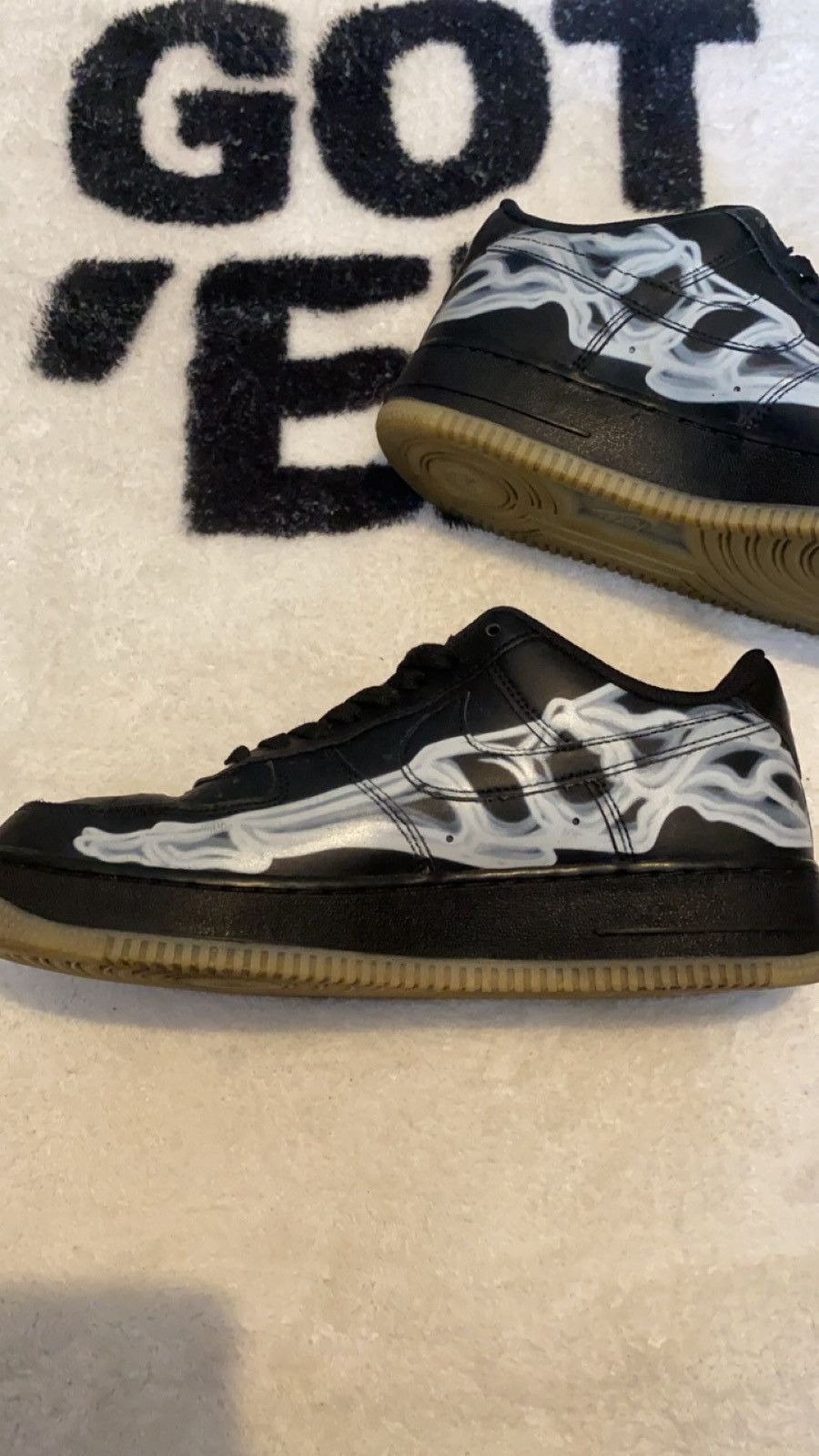 Nike Air Force 1 Skeleton Black Size US 7.5 / EU 40-41 - 4 Thumbnail