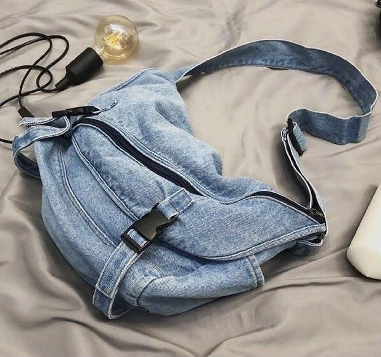 Vintage Denim Sling Bag - Casual Crossbody Size ONE SIZE - 2 Thumbnail