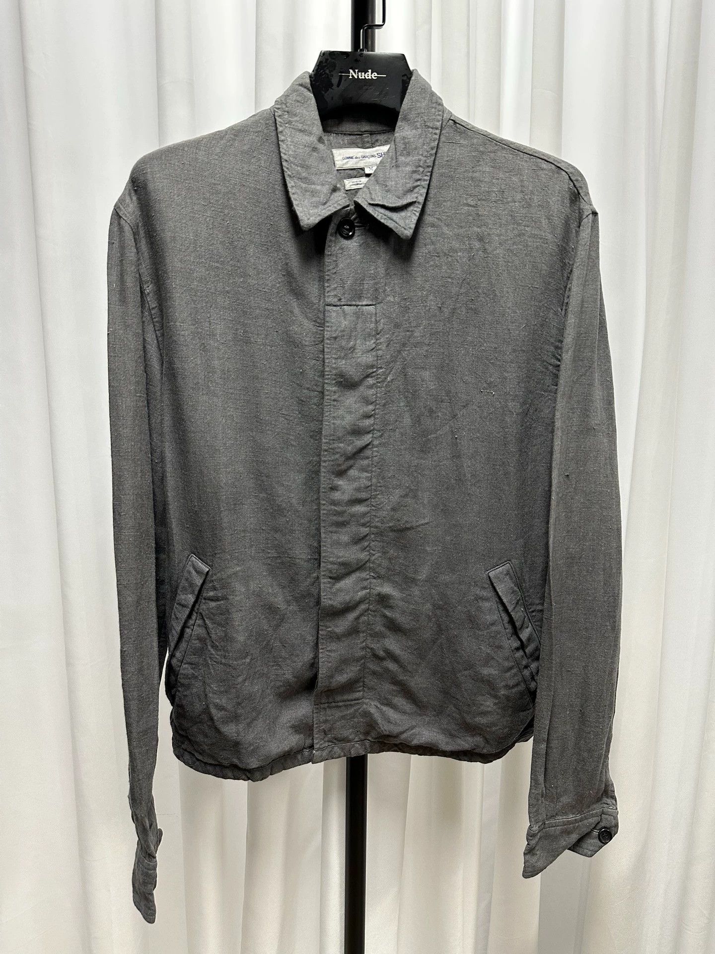 Comme des Garcons Comme des Garçons Shirt Linen Shirts M Gunmetal Gray Size US M / EU 48-50 / 2 - 1 Thumbnail