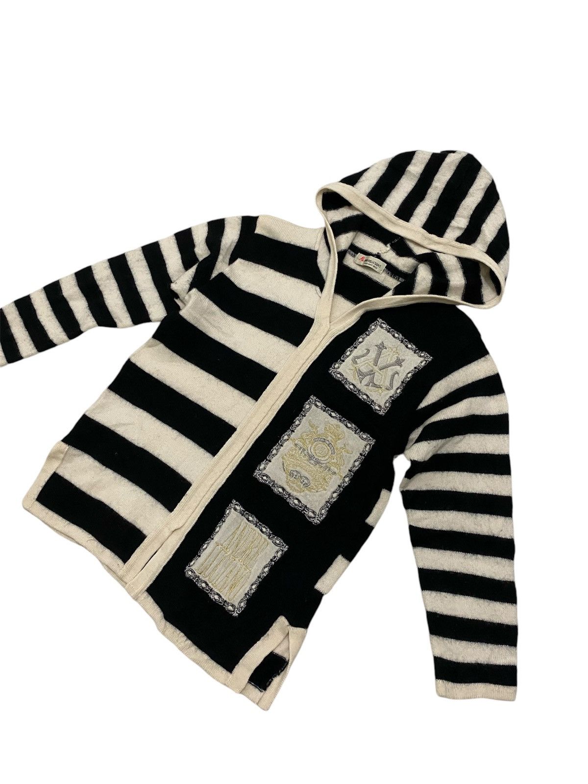 Andreluciano × Vintage Andreluciano Hoodie Stripe Knitwear Jacket Size US M / EU 48-50 / 2 - 3 Thumbnail