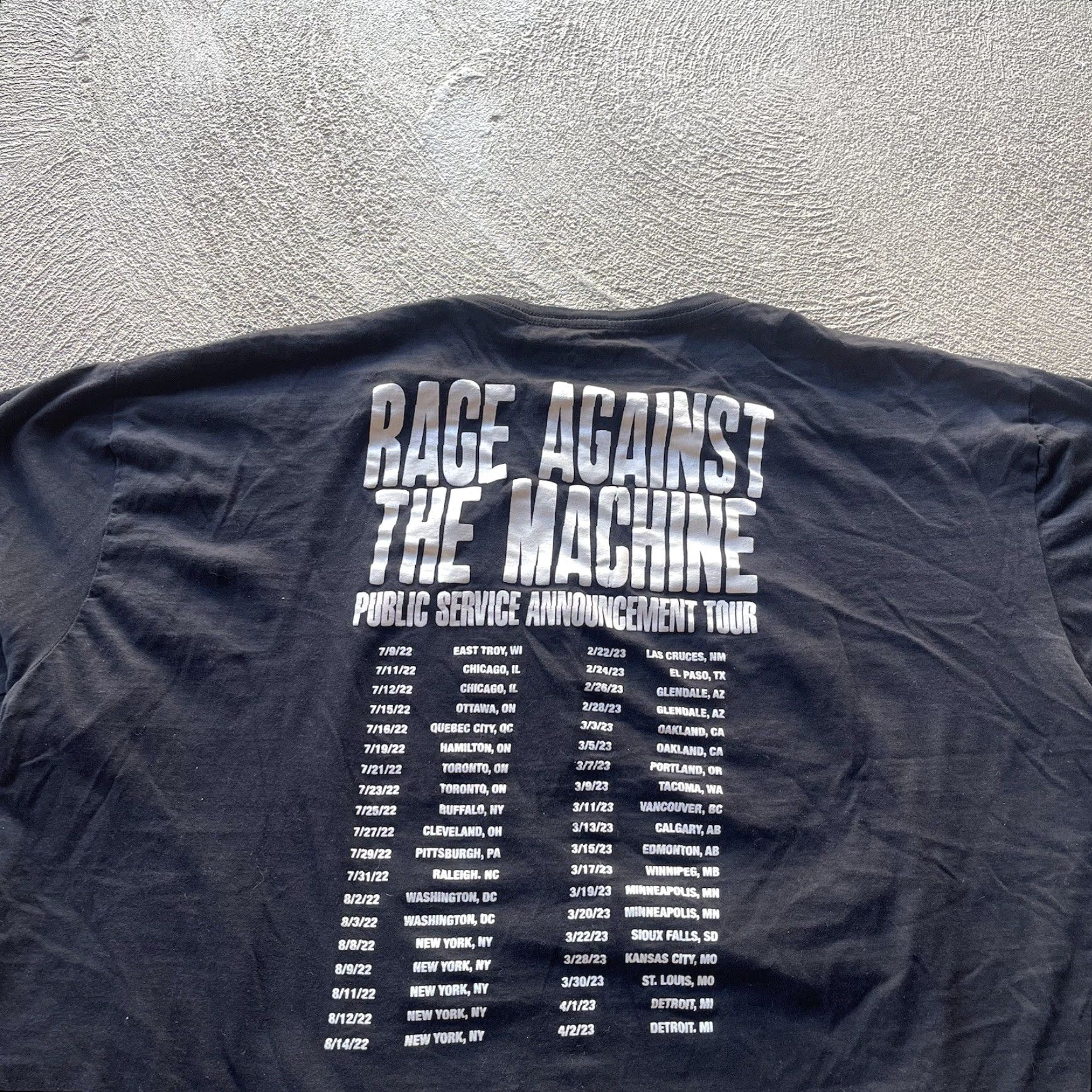 Orage Rage Against The Machine Shirt 3XL Black Public Service Tour 2022 Band Music Mens Size US XXL / EU 58 / 5 - 4 Thumbnail