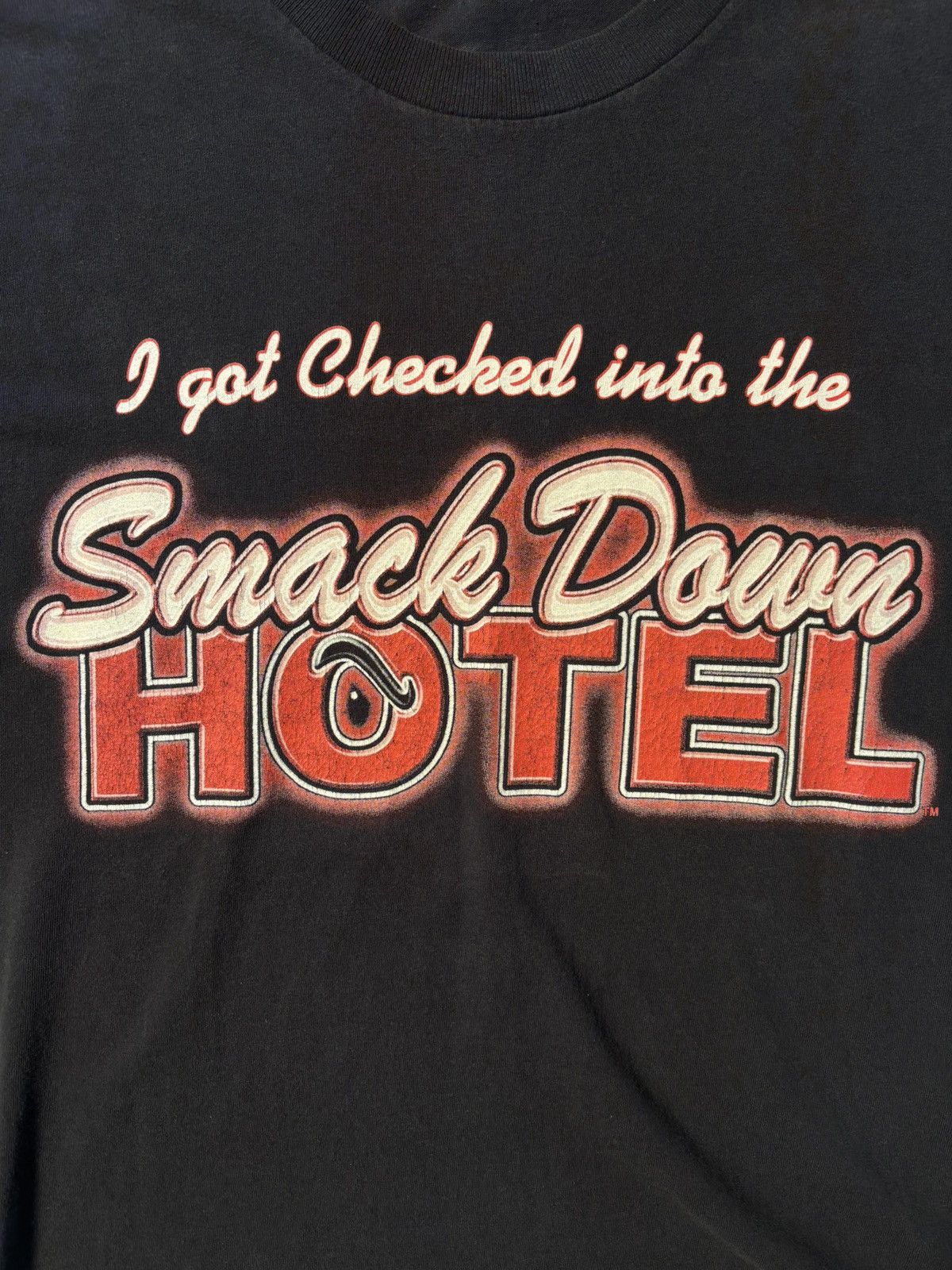 WWF Vtg WWF The Rock Smackdown Hotel 90’s WWE Wrestling USA Sz L Size US L / EU 52-54 / 3 - 2 Thumbnail