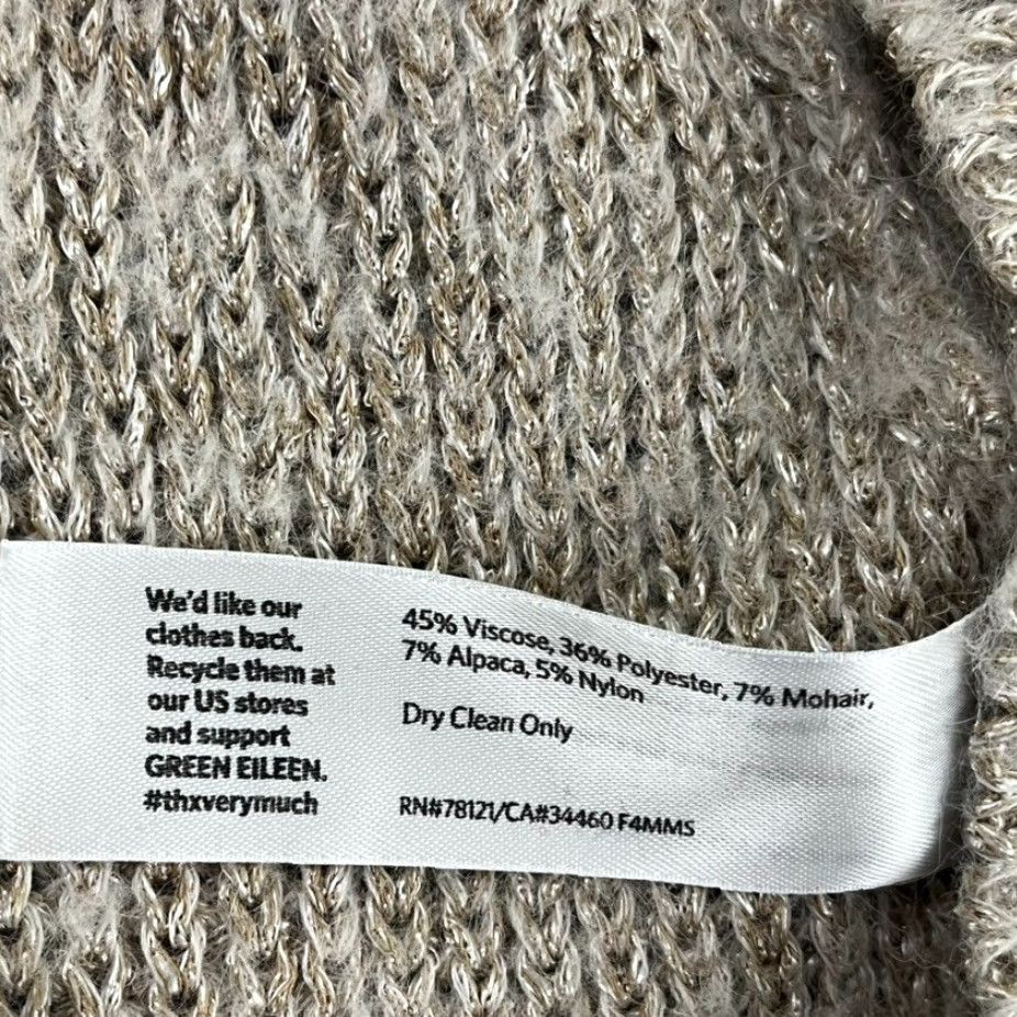 Eileen Fisher EILEEN FISHER Cardigan Sweater Womens Large Mohair Alpaca Viscose V-Neck L/S Size L / US 10 / IT 46 - 3 Thumbnail