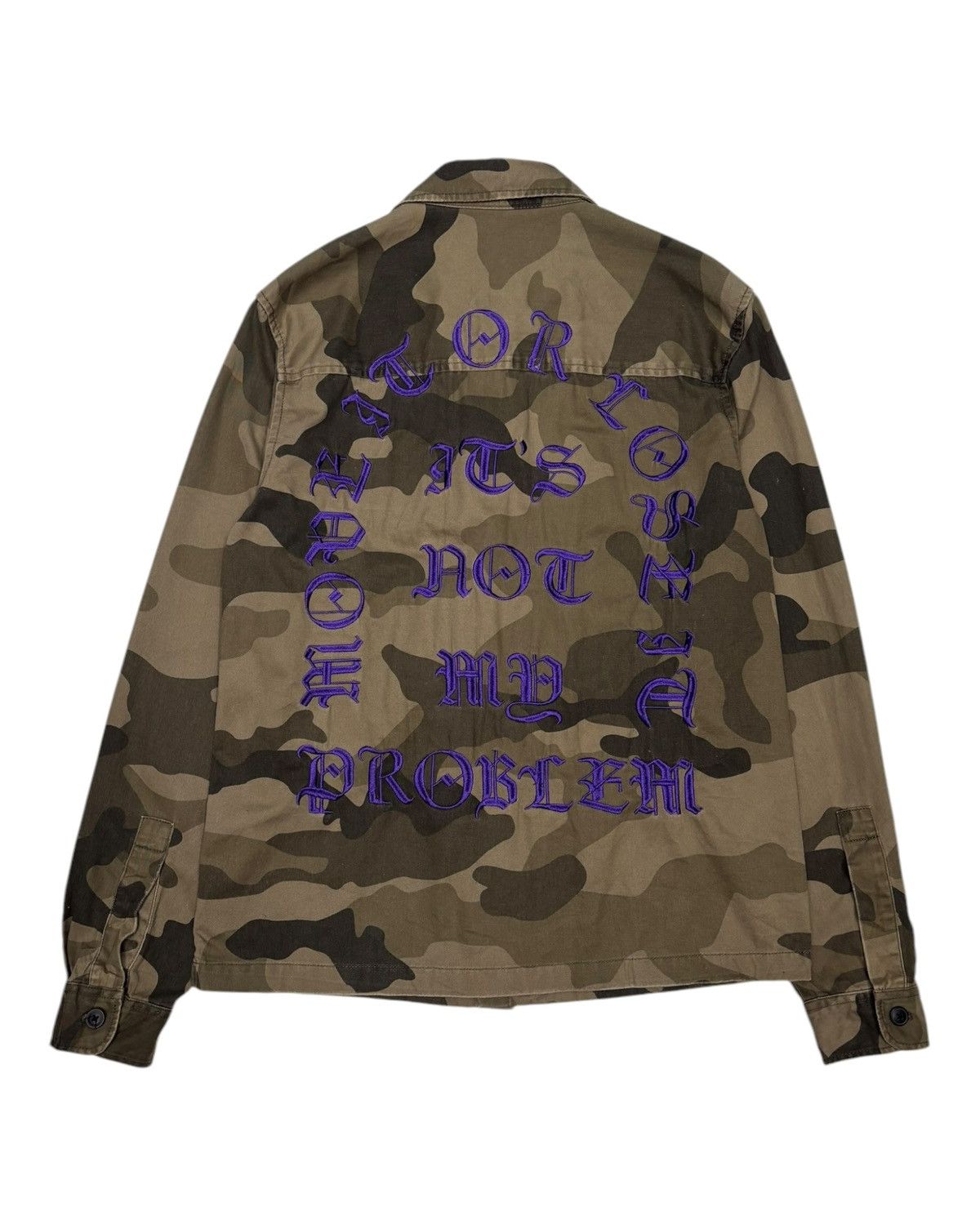 Divided × H&M VINTAGE CAMO PATTERN GOTHIC TEXT UTILITY JACKET CHROME STYLE Size US S / EU 44-46 / 1 - 9 Thumbnail