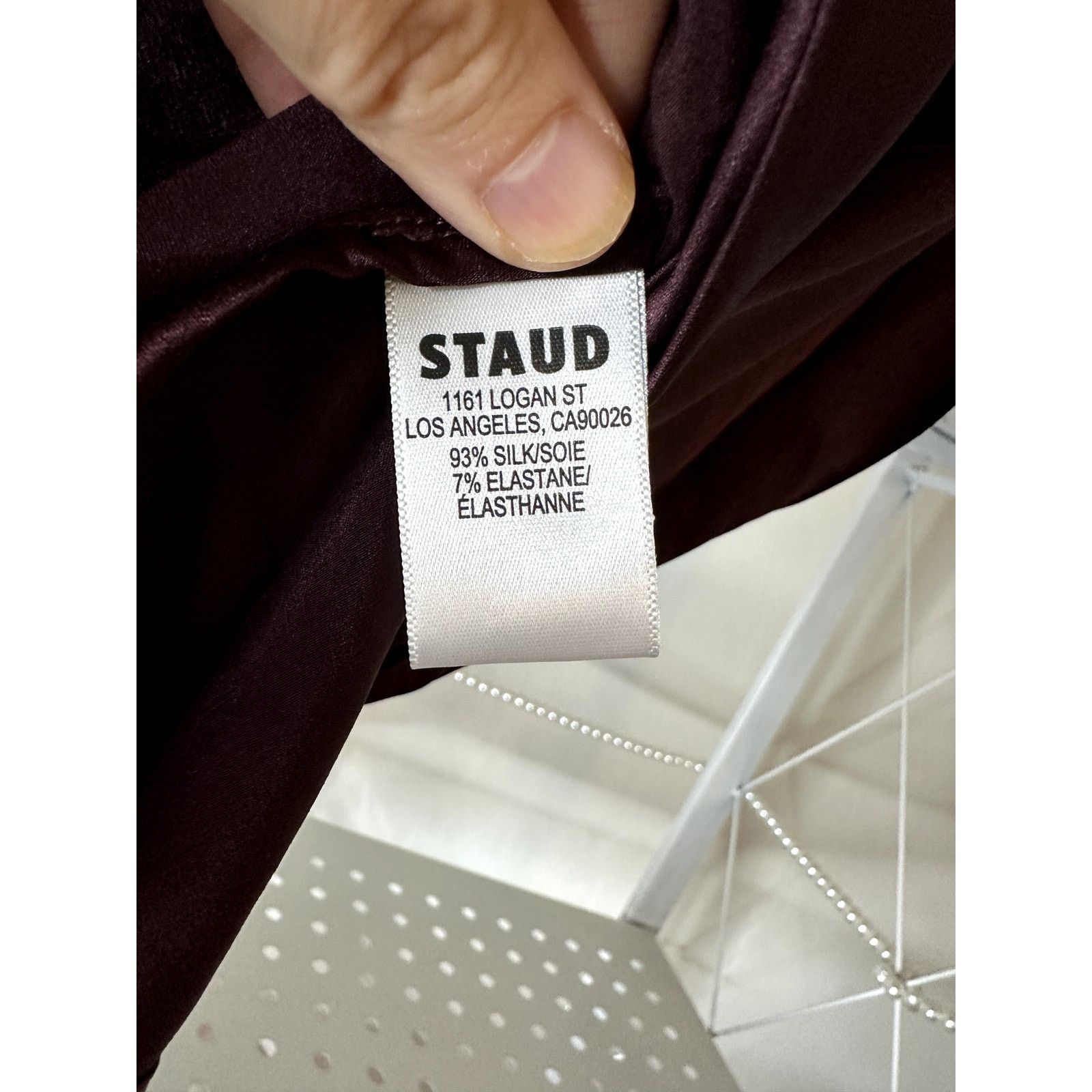 Staud STAUD Phare Silk Top Merlot 0 Size XS / US 0-2 / IT 36-38 - 6 Thumbnail
