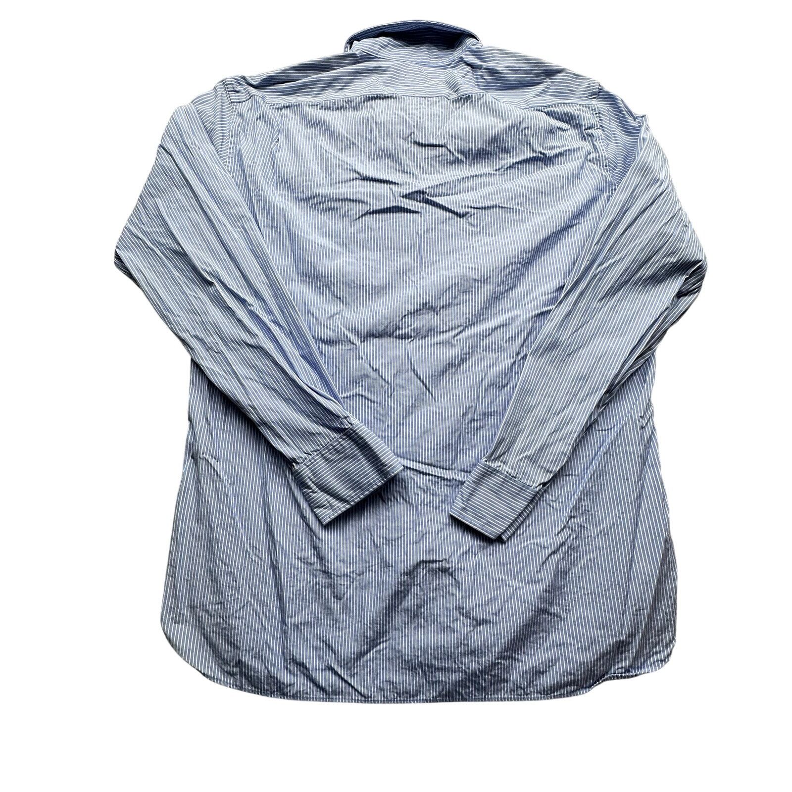 J.Crew J Crew Thompson Button Up Dress Shirt Mens XL Blue Striped Size US XL / EU 56 / 4 - 2 Thumbnail
