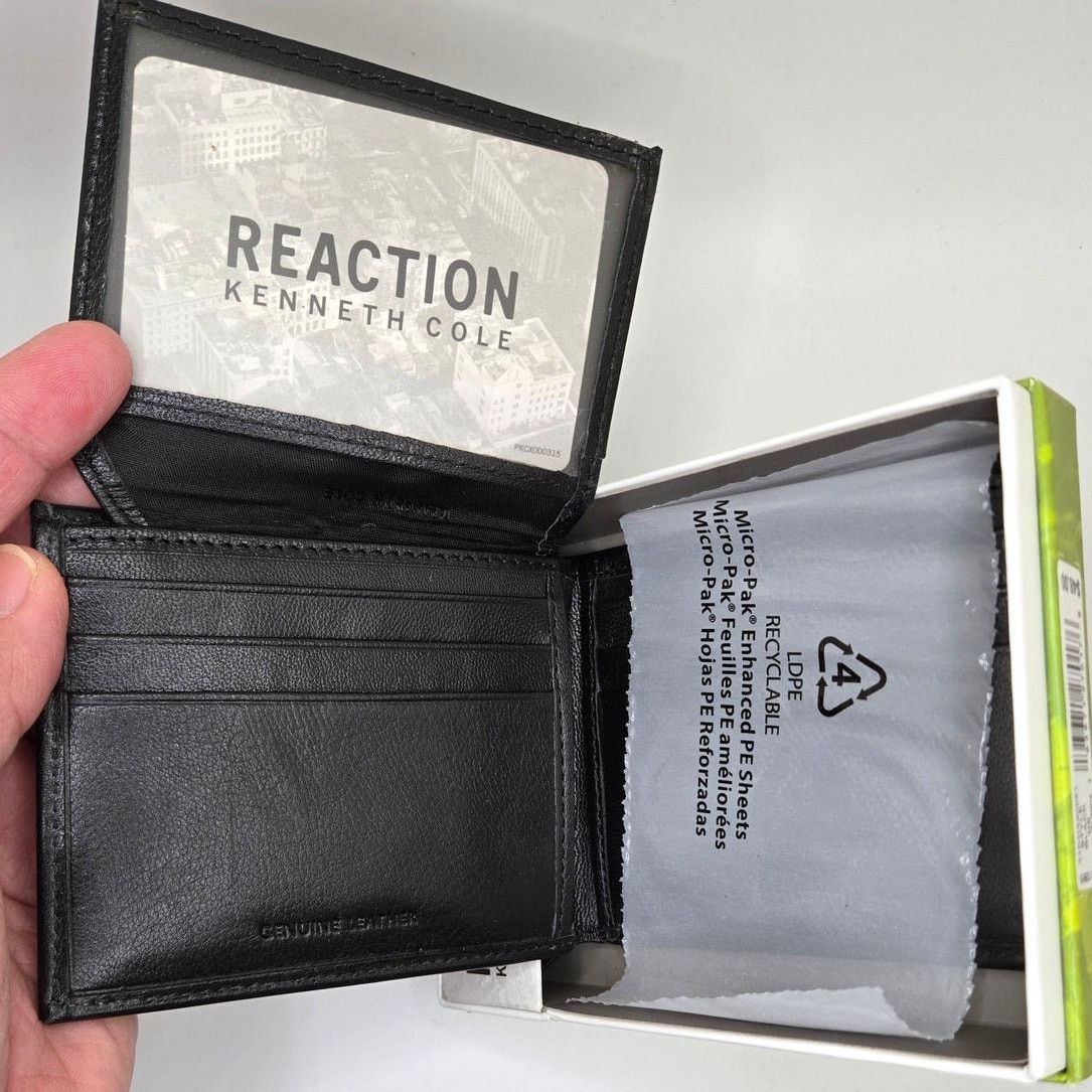 Kenneth Cole NEW Kenneth Cole Reaction Men's Leather Flip Wing Wallet Size ONE SIZE - 4 Thumbnail