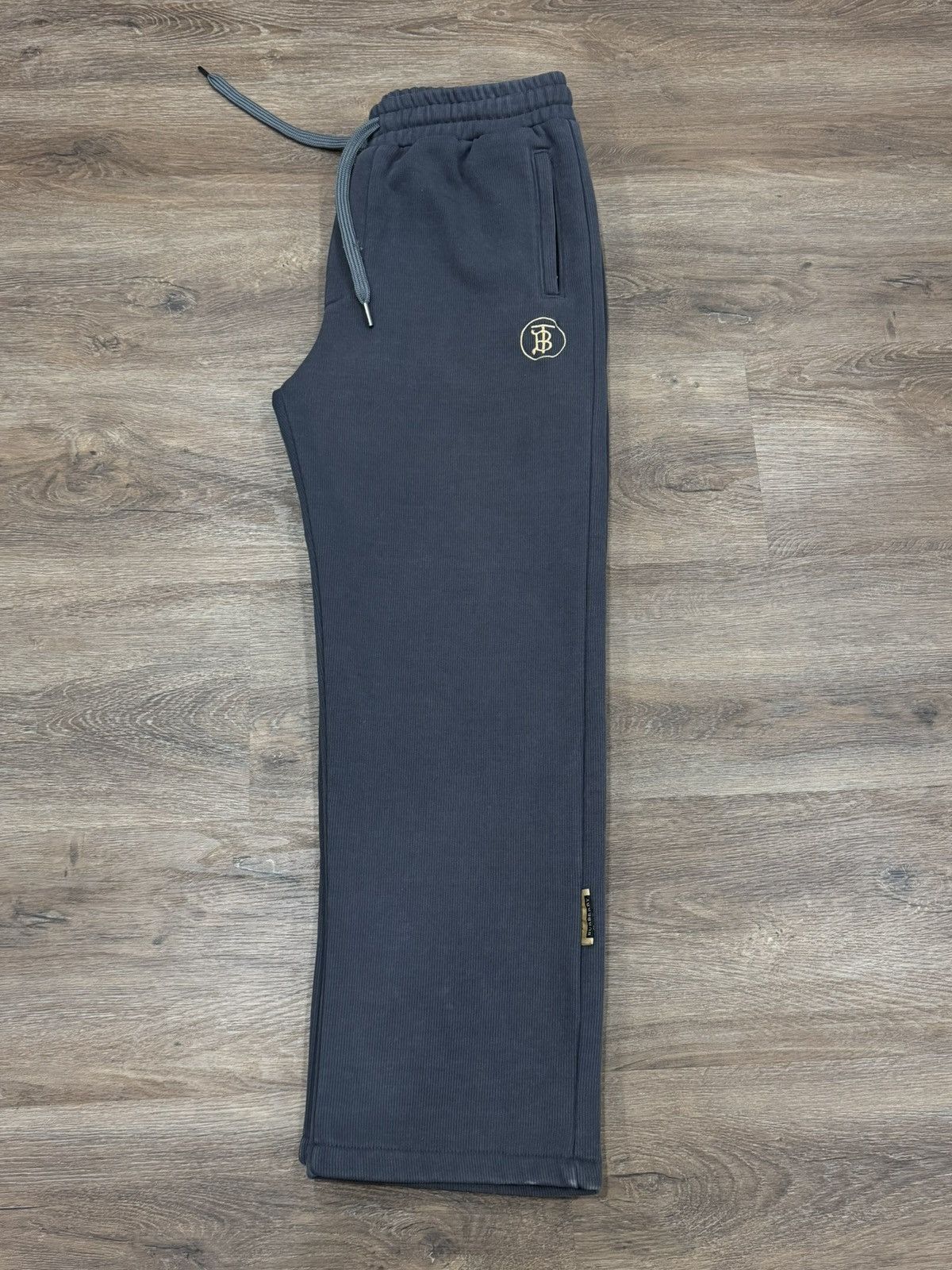 Burberry Burberry London Ribbed Sweatpants Charcoal – Gold Embroidery Size US 34 / EU 50 - 2 Thumbnail