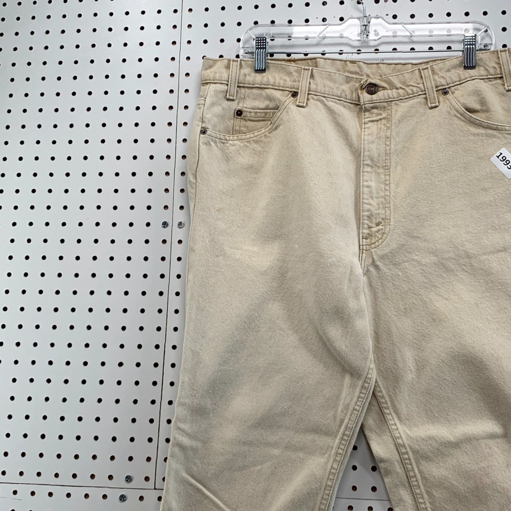 Levi's VINTAGE Levi's 550 Jeans Beige Denim Relaxed Tapered 38 36 Inseam 29 USA Men Regular Jeans Size US 38 / EU 54 - 6 Thumbnail