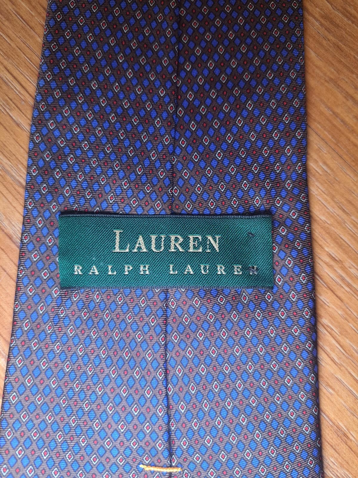 Polo Ralph Lauren Ralph Lauren Silk Tie Purple Geometric Handmade in USA Size ONE SIZE - 2 Thumbnail