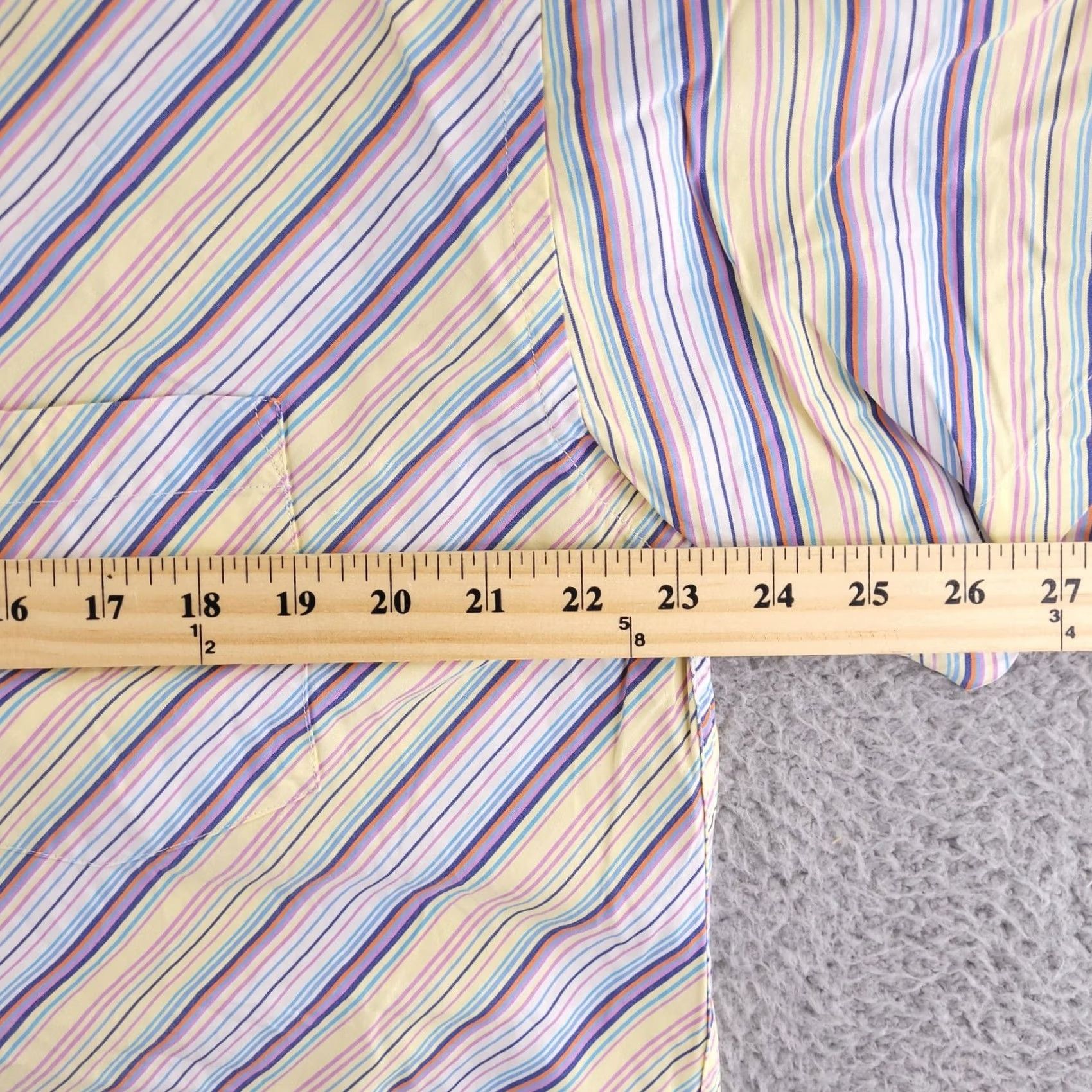 Tommy Hilfiger Tommy Hilfiger Shirt Mens Large Striped Club Shirt 80s Yellow Button-Up Short Sleeve Size US L / EU 52-54 / 3 - 7 Thumbnail