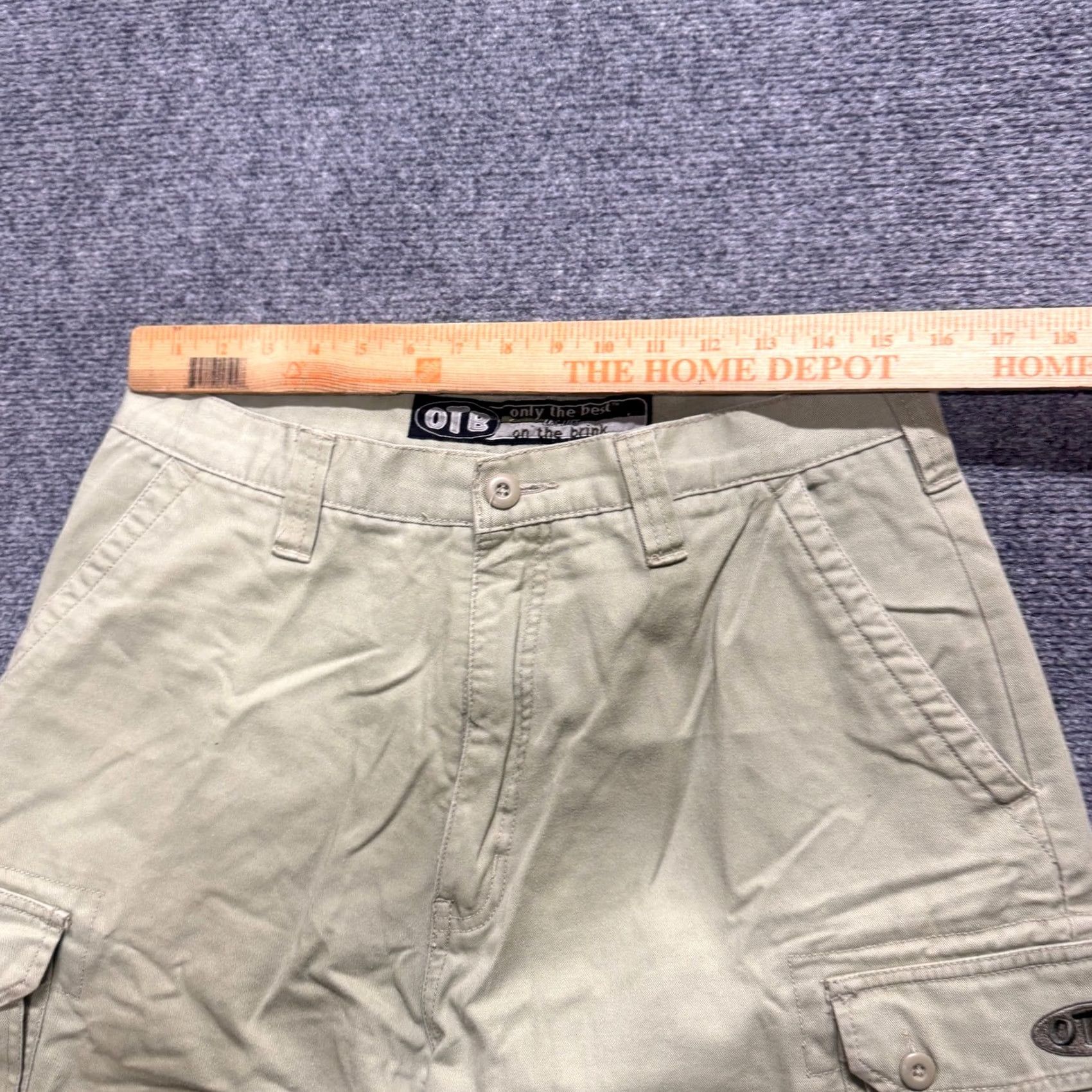 Vintage OTB Cargo Shorts Men 33 Beige 6 Pocket Cotton Y2K OTB Only The Best Skater Regular Mens Size US 33 - 5 Thumbnail