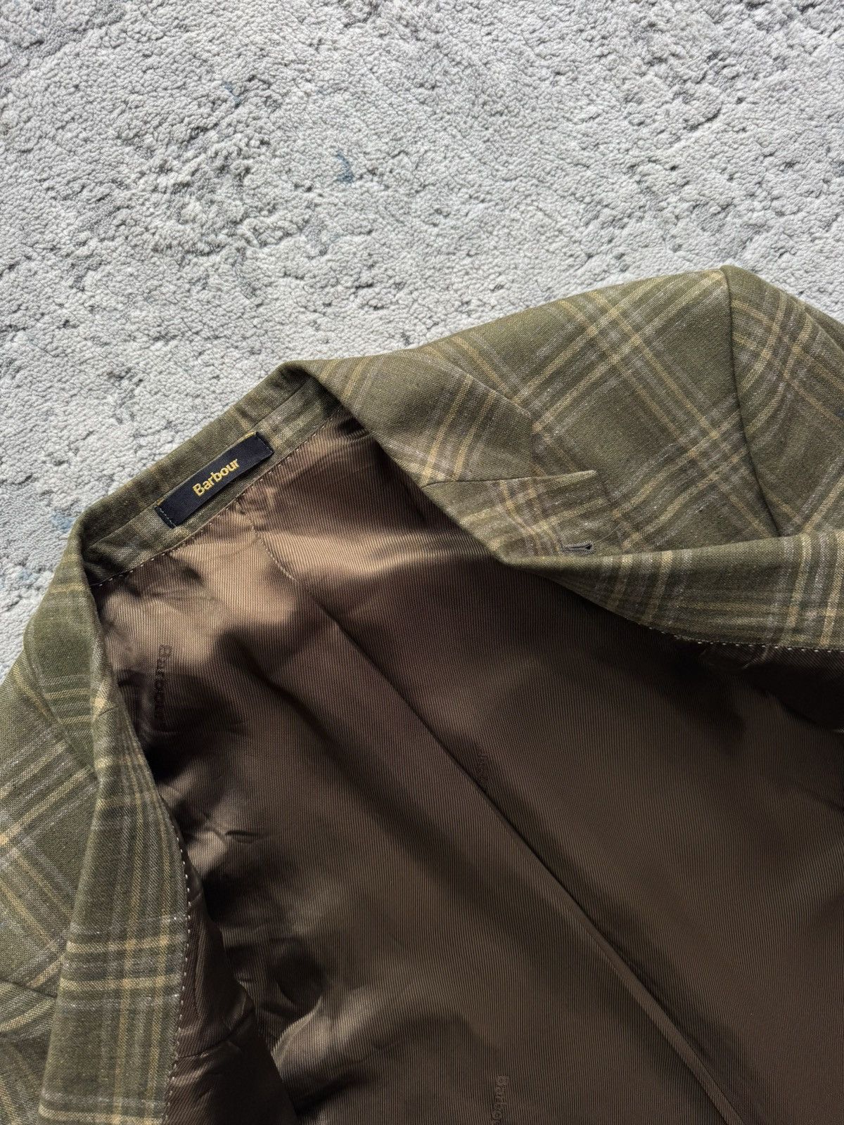 Barbour Barbour Linen/Silk Plaid Jacket Size 50 Size 50R - 8 Thumbnail