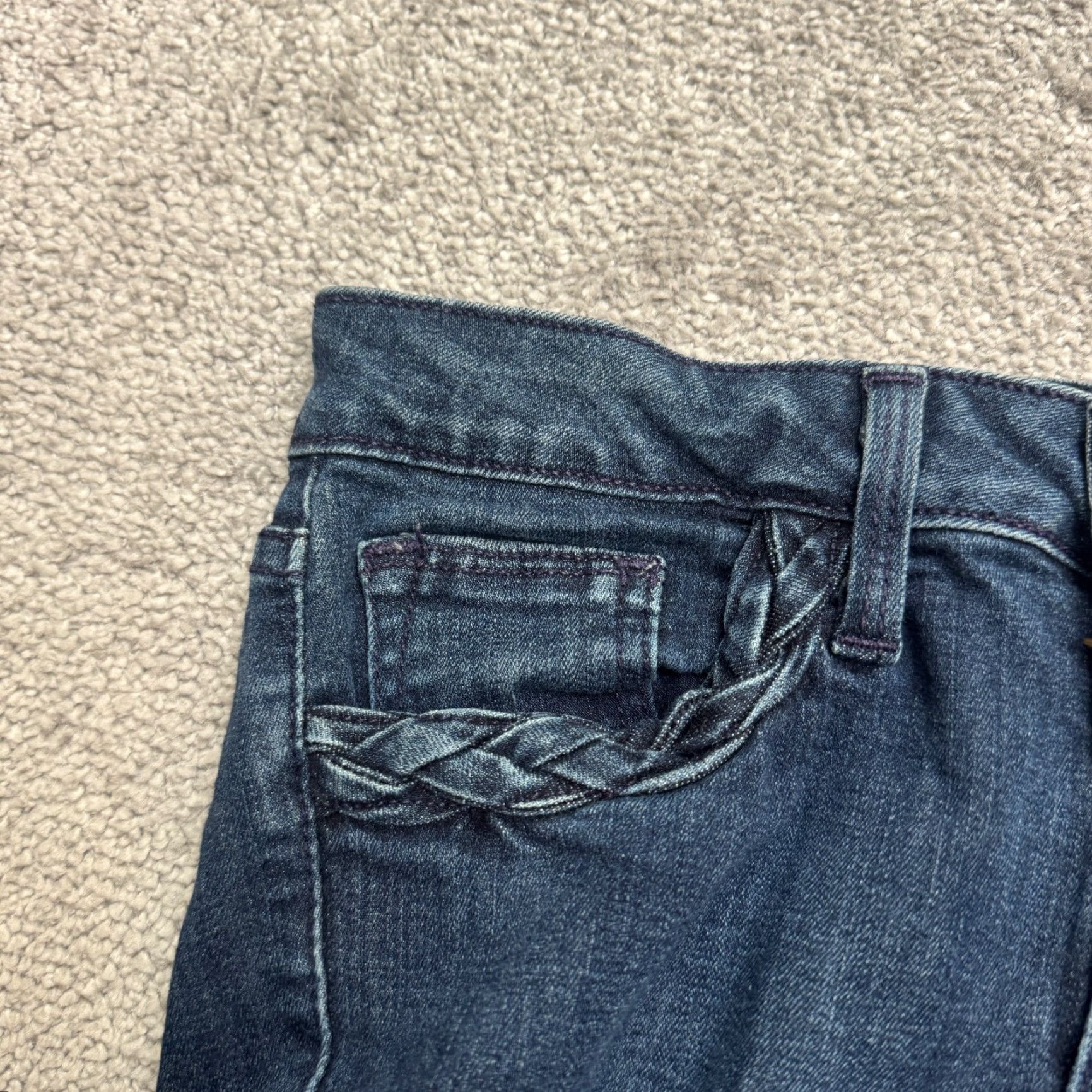 Denime JUST BLACK Mid Rise Straight Leg Crop Denim Jeans Womens 26P Blue Dark Wash Size 26" / US 2 / IT 38 - 4 Thumbnail