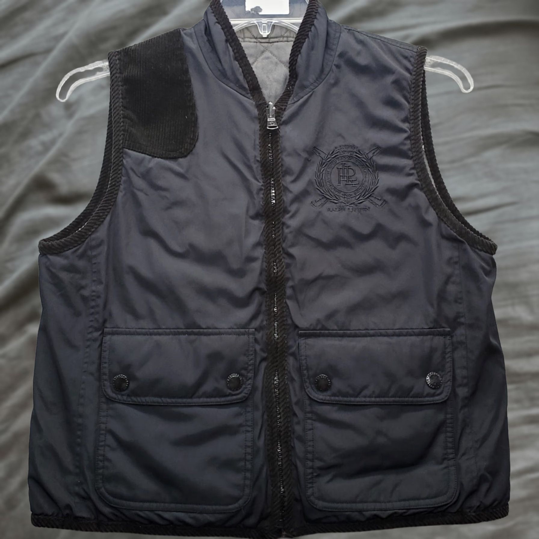Ralph Lauren Lauren Ralph Lauren Vest Women's L Multicolor Quilted Lined Corduroy Crest Logo Size L / US 10 / IT 46 - 1 Thumbnail