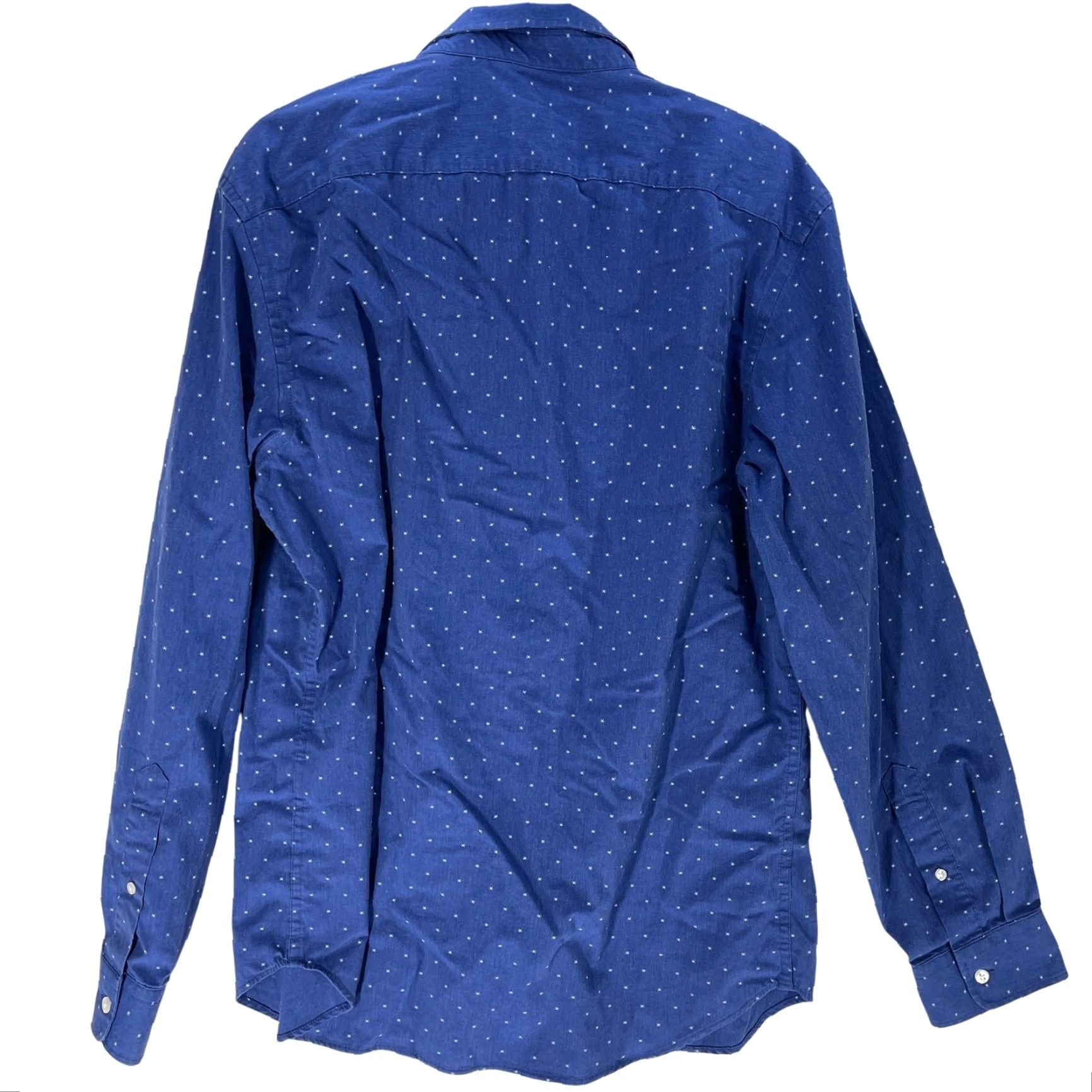 Old Navy Old Navy Button-Up Shirt Mens L Blue All Over Print Long Sleeve Cotton Shirt Size US L / EU 52-54 / 3 - 2 Thumbnail
