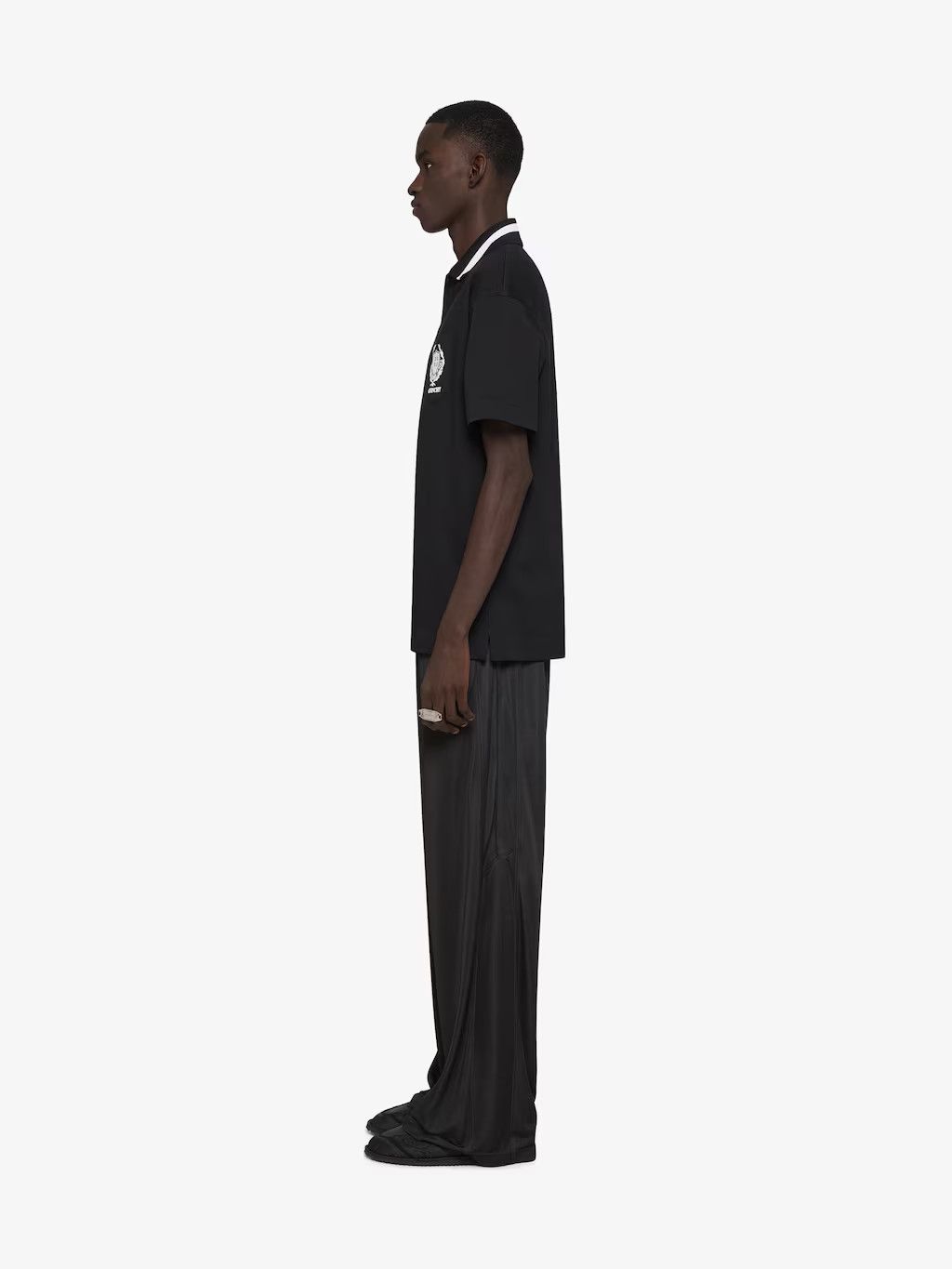 Givenchy o1srvl11e1224 Crest Polo Shirt In Cotton in Black Size US XL / EU 56 / 4 - 3 Thumbnail