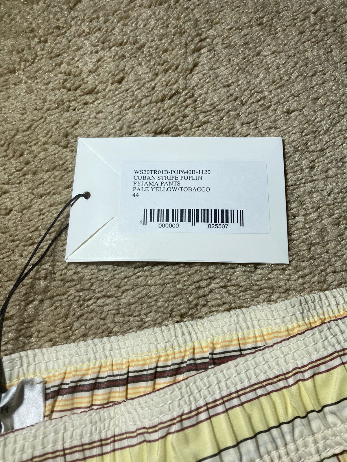 New SS20 Wales Bonner Striped Yellow Cuban Poplin 44 2020 WB