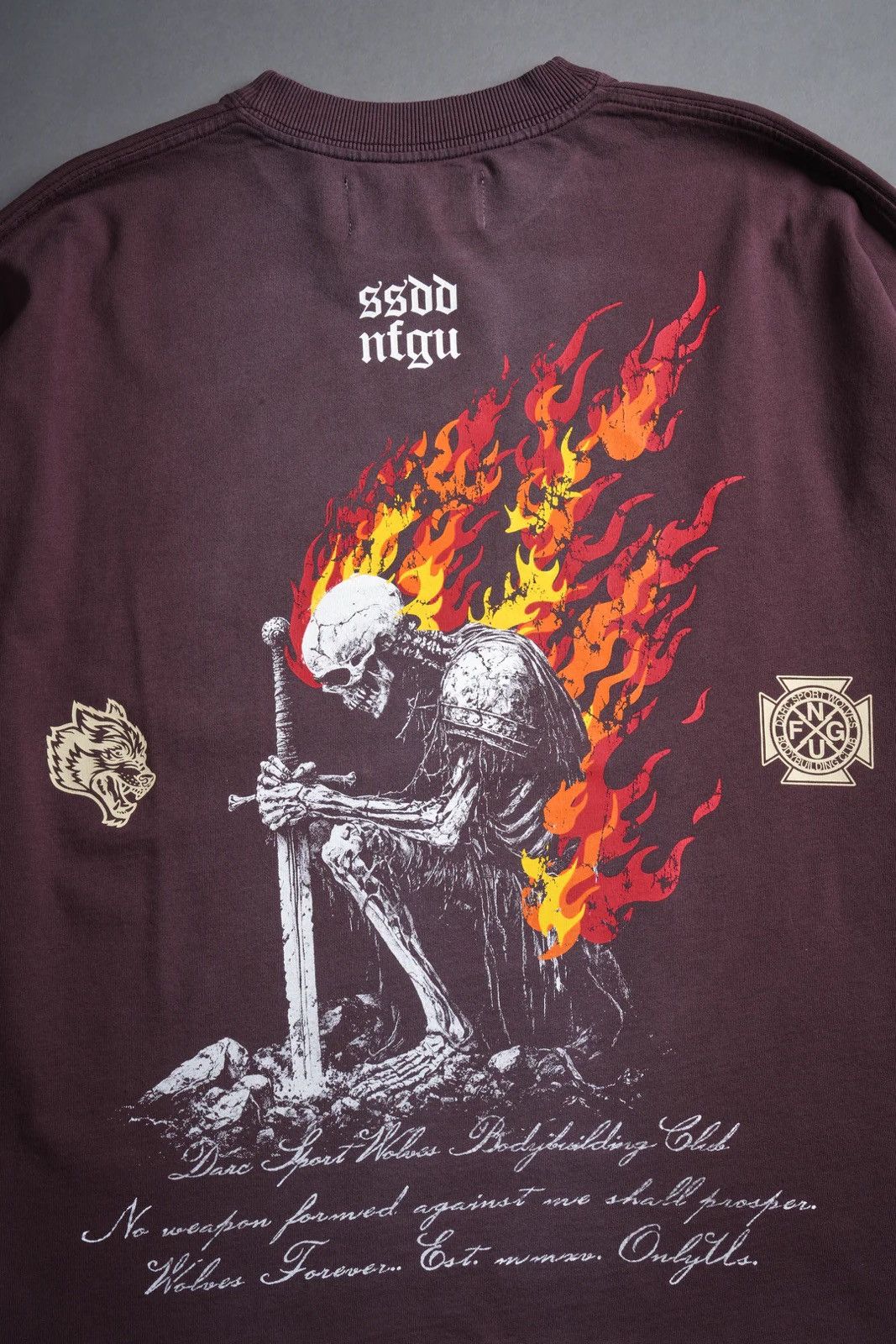 Darc Sport SACRED FIRE GRUNGE RAW HEM "BOX CUT" TEE Size US S / EU 44-46 / 1 - 4 Thumbnail