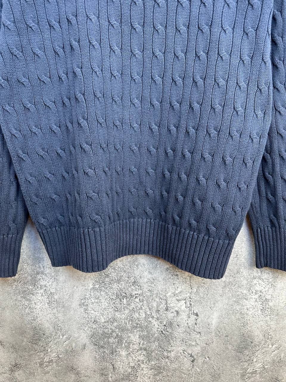 Polo Ralph Lauren Polo Ralph Lauren Cable Knit Sweater Navy Jumper Crew Neck Size XL / US 12-14 / IT 48-50 - 7 Thumbnail
