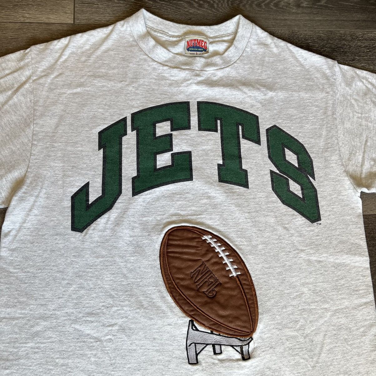 Nutmeg Vintage 1990s NFL Nutmeg New York Jets Football Logo T Shirt Size US L / EU 52-54 / 3 - 2 Thumbnail