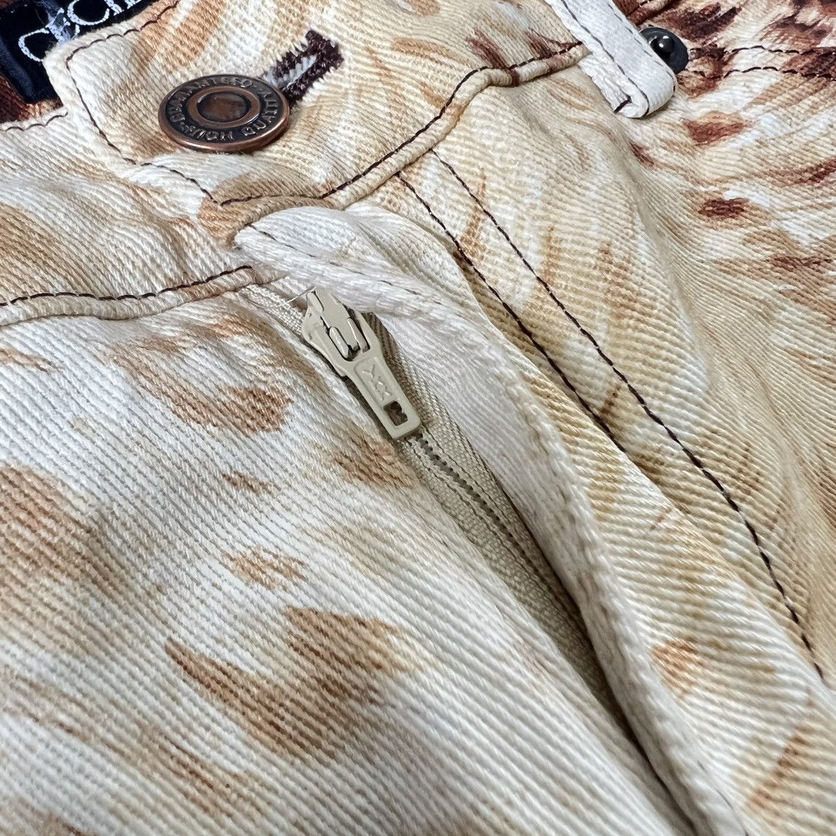 Just Cavalli 2000s Cecil Mc Bee Leopard Flare Pants Size 26" / US 2 / IT 38 - 6 Thumbnail