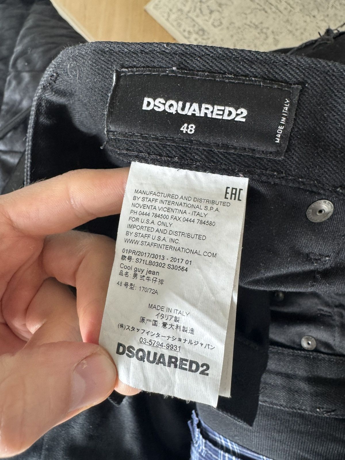 Dsquared2 Dsquared2 Cool Guy Black Distressed Denim Jeans Pants Italy Size US 32 / EU 48 - 3 Thumbnail
