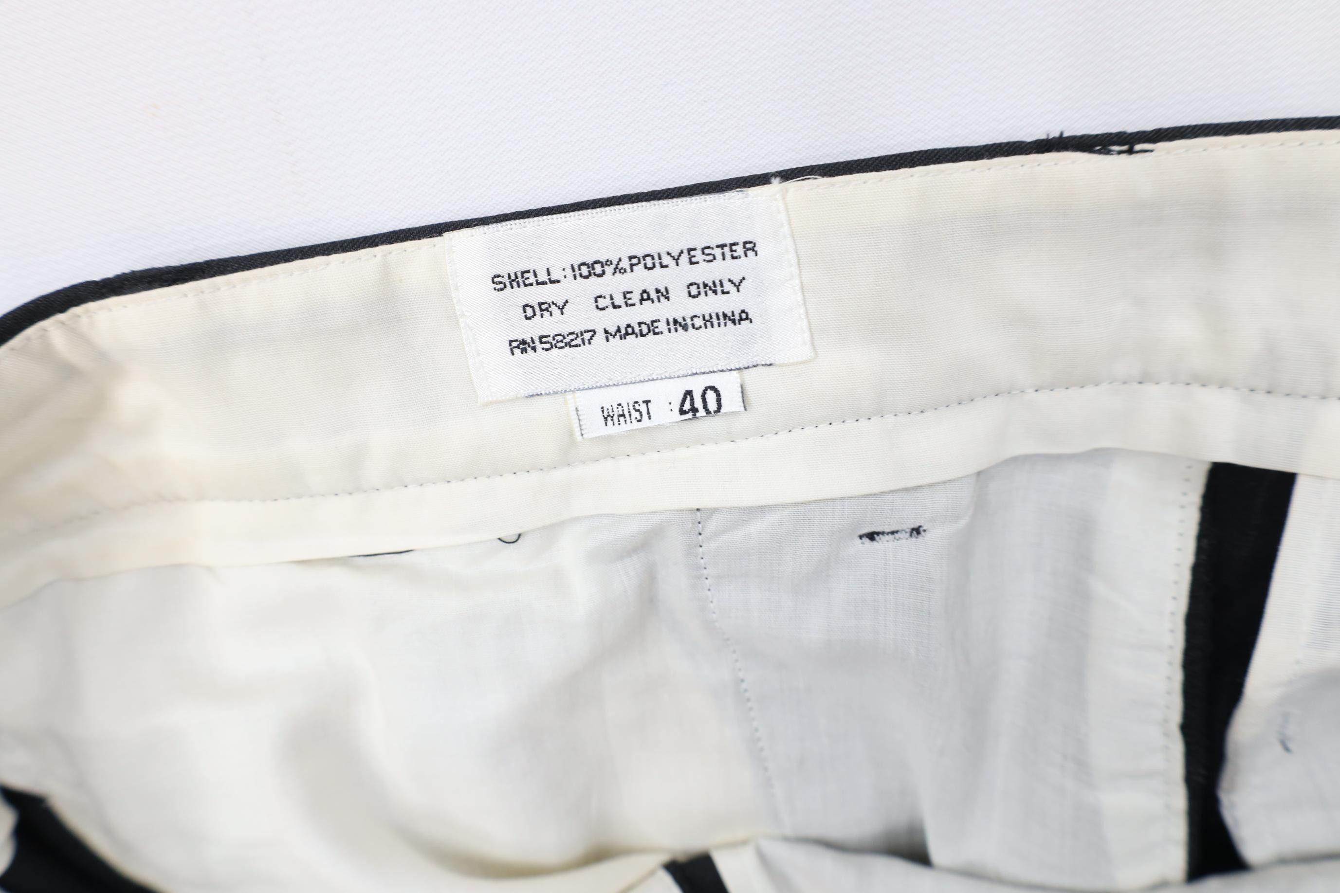 Vintage Vintage 90s Streetwear Knit Wide Leg Chino Pants Dark Gray Size US 40 / EU 56 - 6 Thumbnail