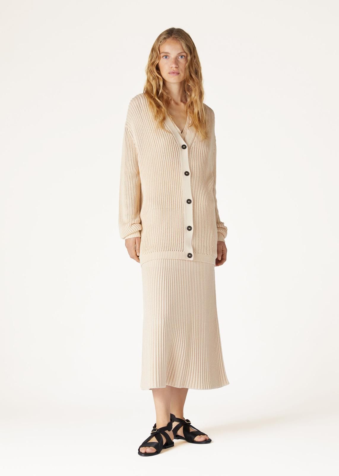 Loro Piana o1srvl11e0125 FAN6261 Ikeda Cardigan in Cream Size XS / US 0-2 / IT 36-38 - 3 Thumbnail