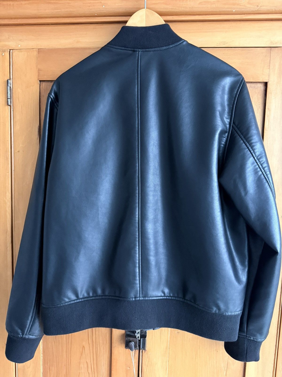 H&M Black Leather Jacket Size US M / EU 48-50 / 2 - 2 Thumbnail