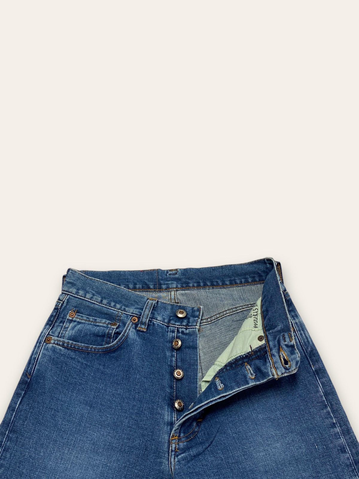 Jean Vintage BLUE SYSTEM Blue Denim Jeans Made In Italy Size 27" / US 4 / IT 40 - 6 Thumbnail