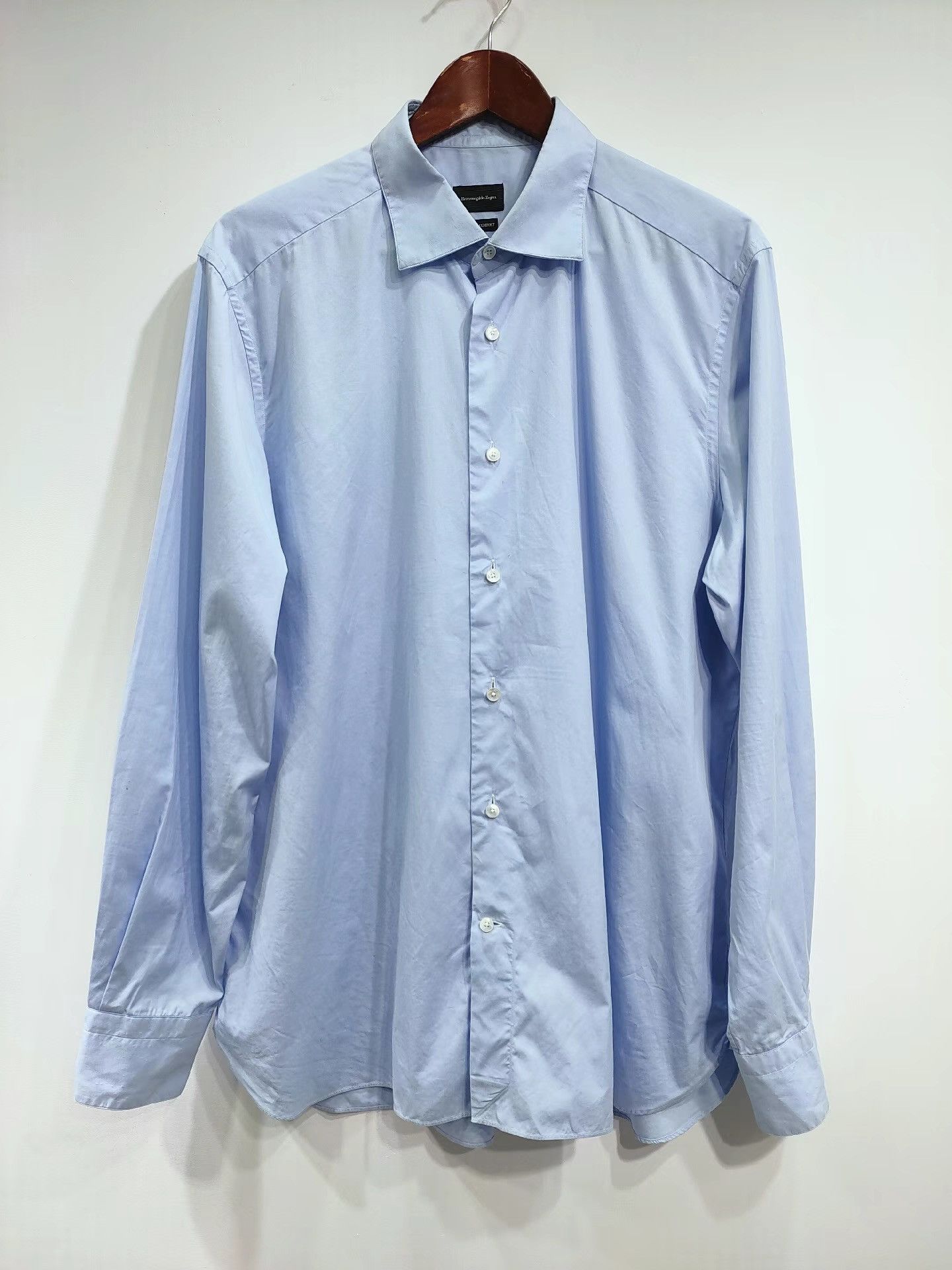 Ermenegildo Zegna Ermenegildo Zegna Men's Blue Long Sleeve Shirt K29 Size US XXL / EU 58 / 5 - 1 Thumbnail