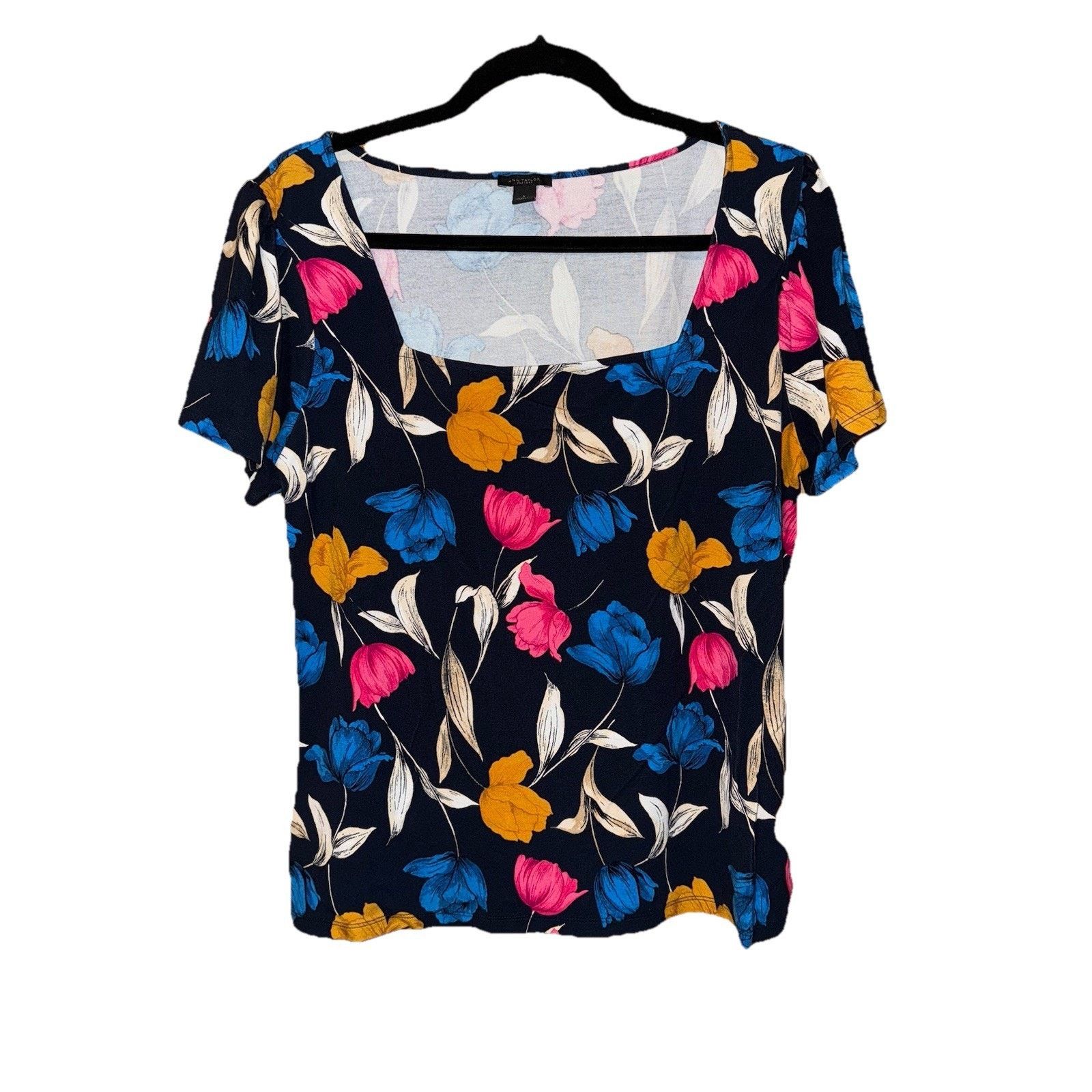 Ann Taylor Ann Taylor Tulip Print Blouse Size Large Size L / US 10 / IT 46 - 1 Thumbnail