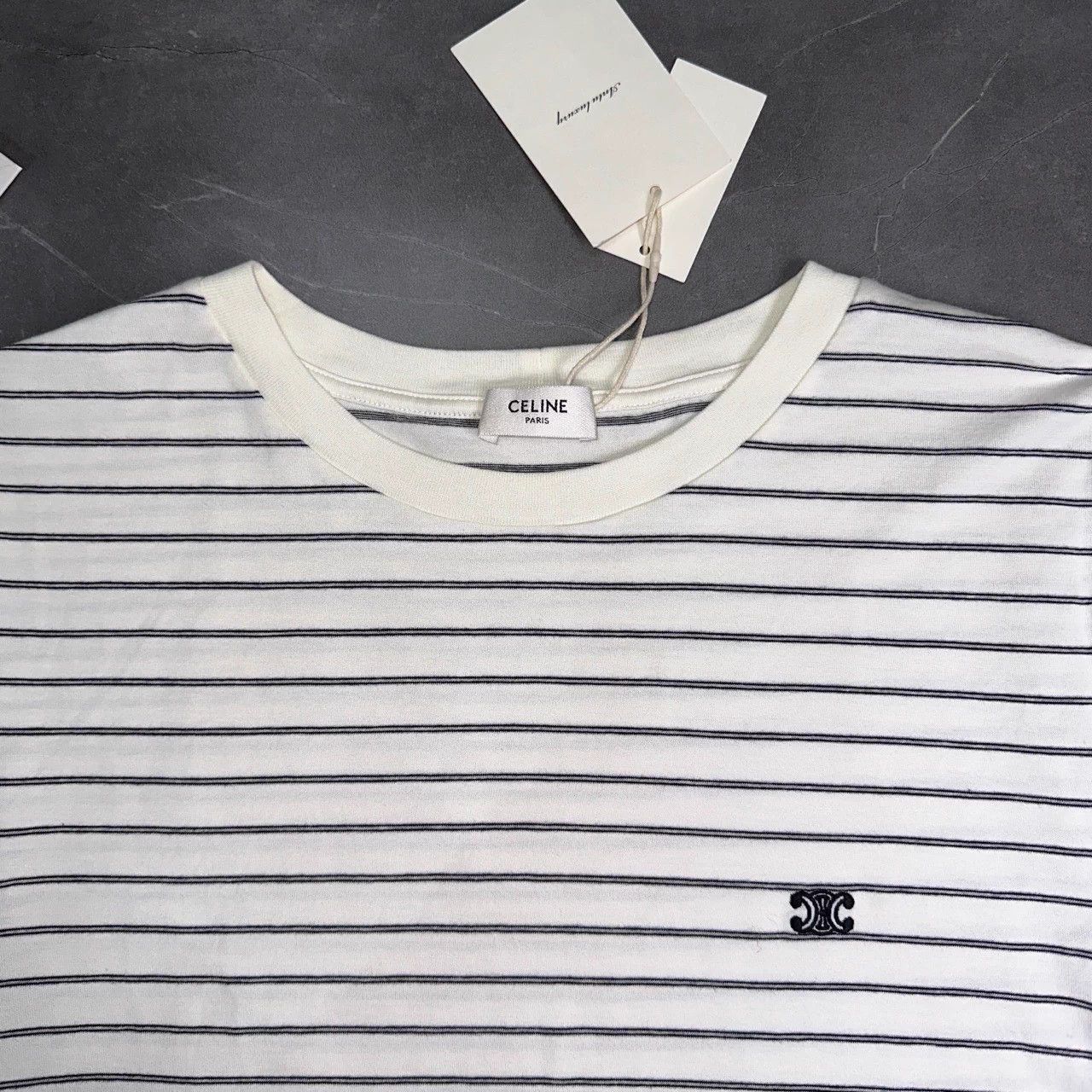 Celine CELINE striped colorblock short-sleeve tee M Size M / US 6-8 / IT 42-44 - 3 Thumbnail
