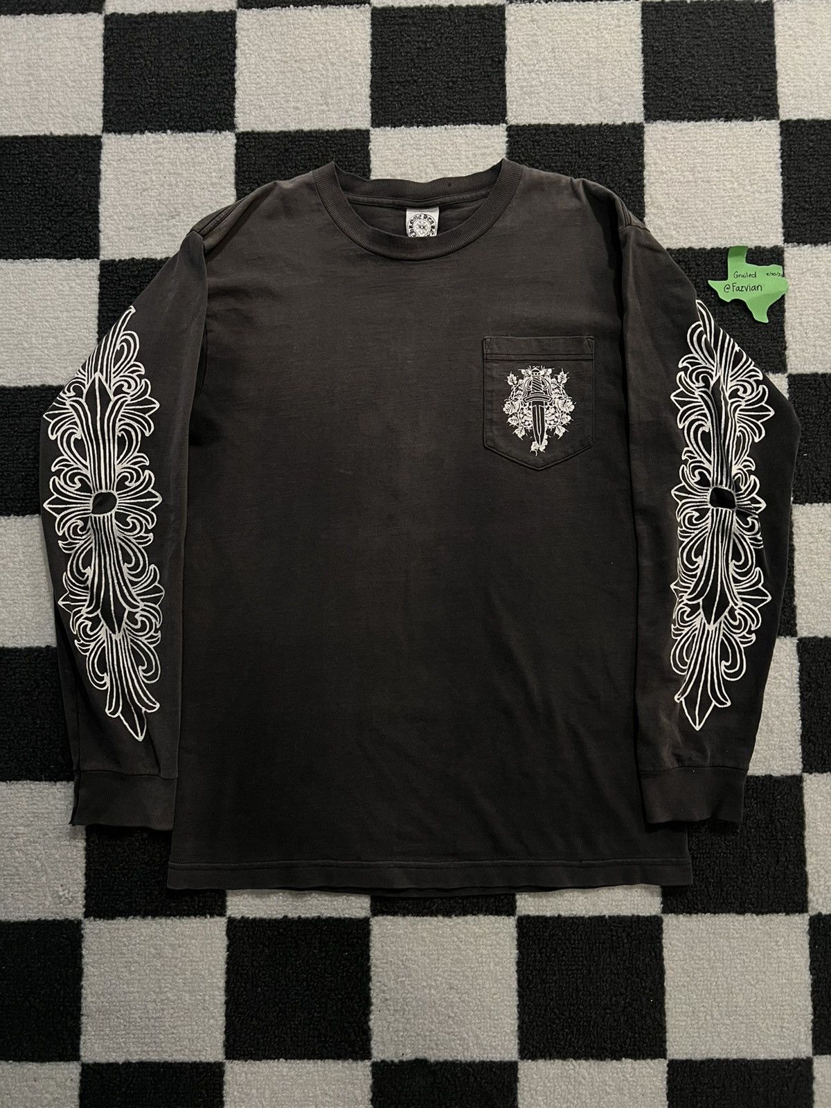 Chrome Hearts × Vintage Vintage Chrome Hearts Floral Faded Longsleeve Size US M / EU 48-50 / 2 - 1 Thumbnail