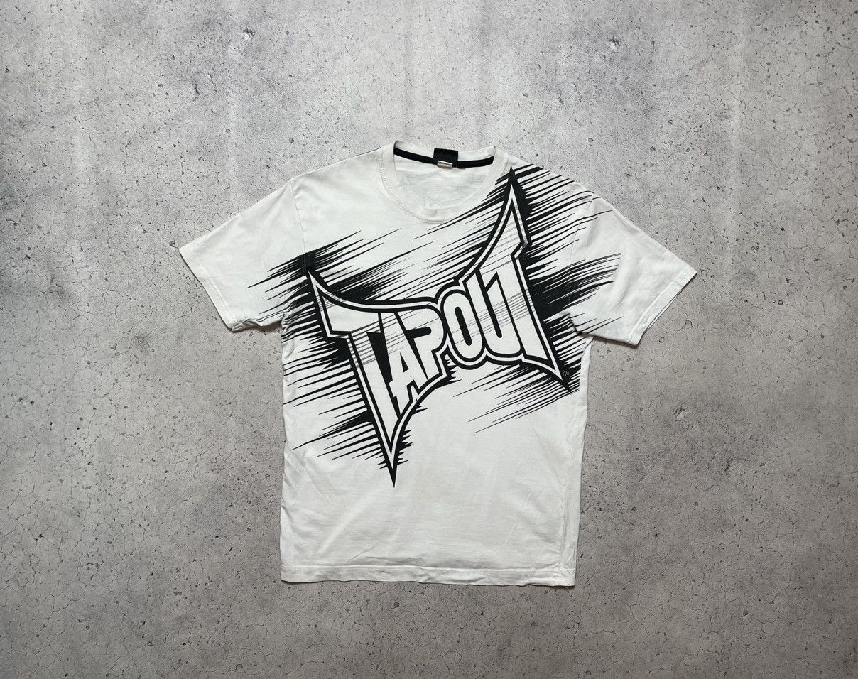Tapout Vintage Tapout Big Logo White Y2K T-Shirt Size US L / EU 52-54 / 3 - 1 Thumbnail