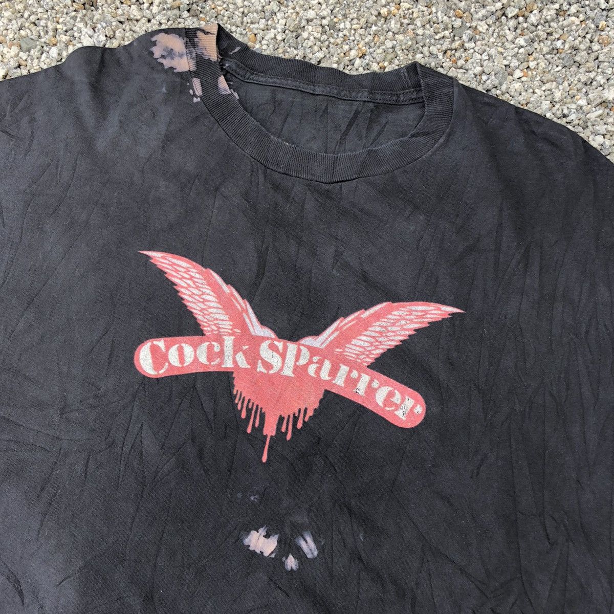 image of Band Tees x Rock Band Vintage Cock Sparrer English Punk Rock Band T Shirt in Black, Men's (Size 2XL