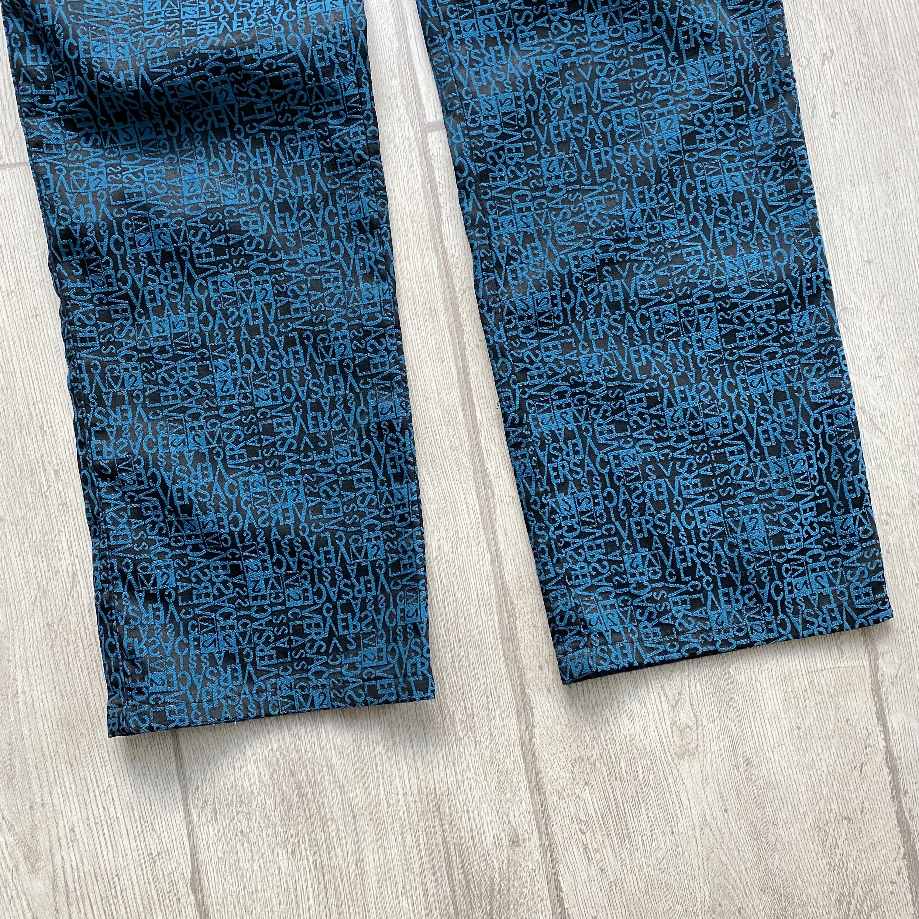 Versace 💎Rare Vintage Versace Jeans Couture Monogram Pant Y2K Size 26" / US 2 / IT 38 - 2 Thumbnail