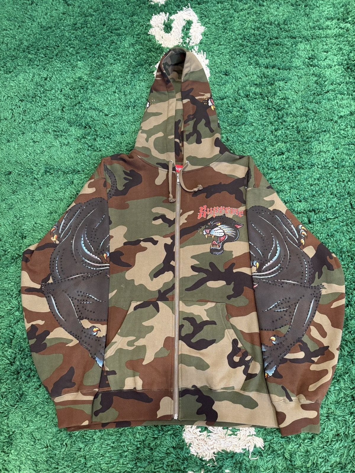 Supreme Supreme Panther Zip Up Hoodie PO Size L Size US L / EU 52-54 / 3 - 1 Thumbnail