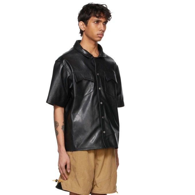 Rhude RHUDE Leather Short Sleeve Button Up - M Size US M / EU 48-50 / 2 - 2 Thumbnail